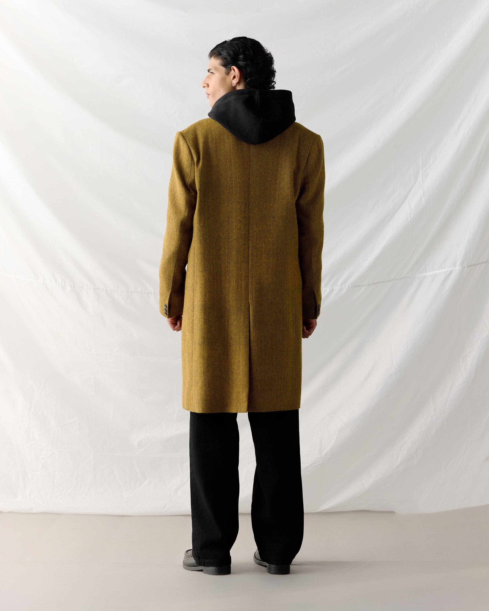 Floral embroidered Wool Overcoat