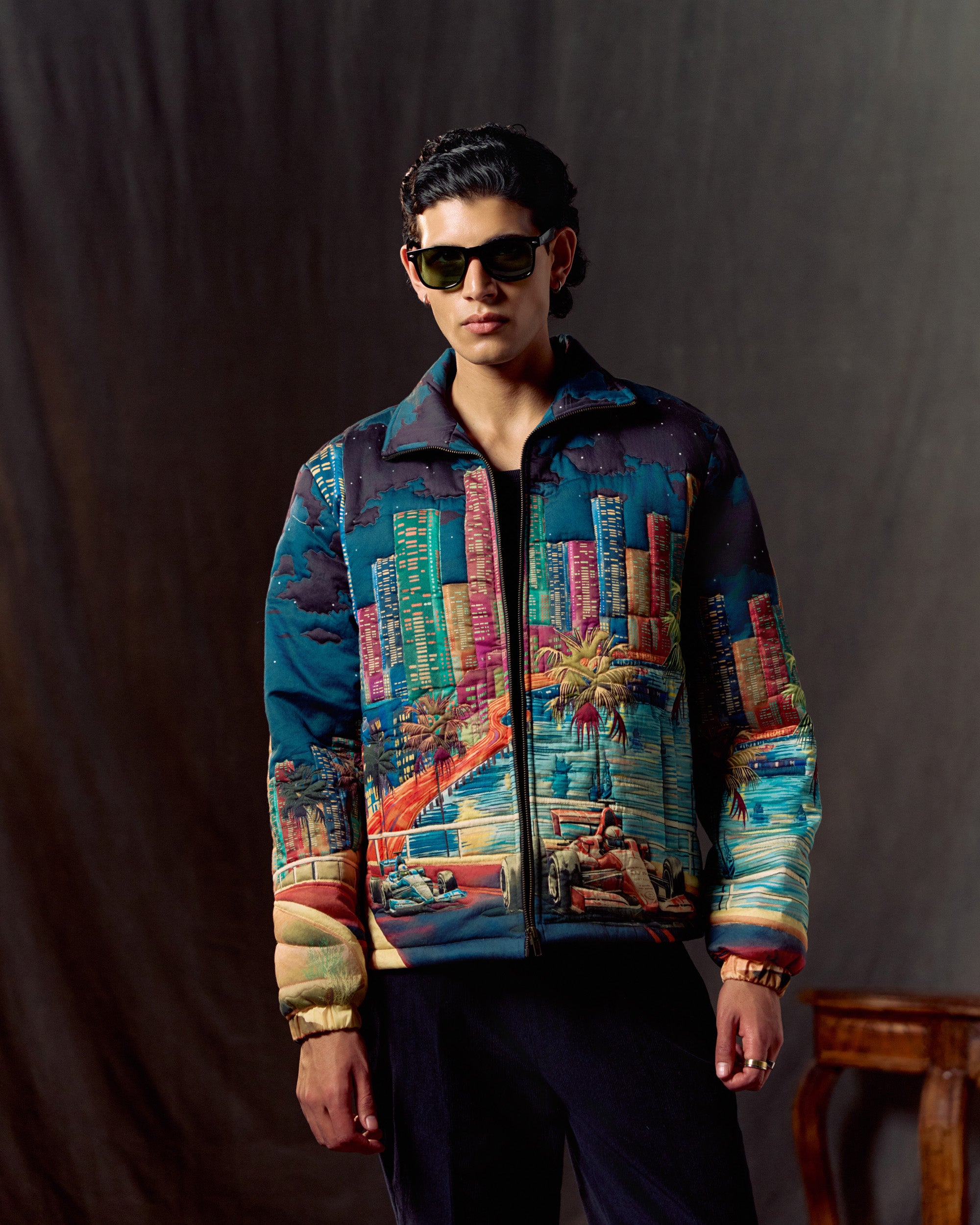 "Grand Prix" quilted jacket