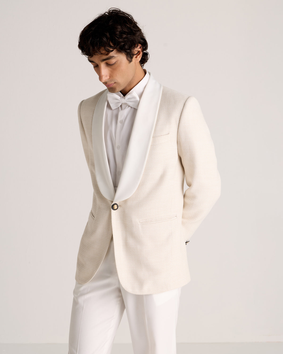 “The Ivory Hour” Tuxedo Blazer