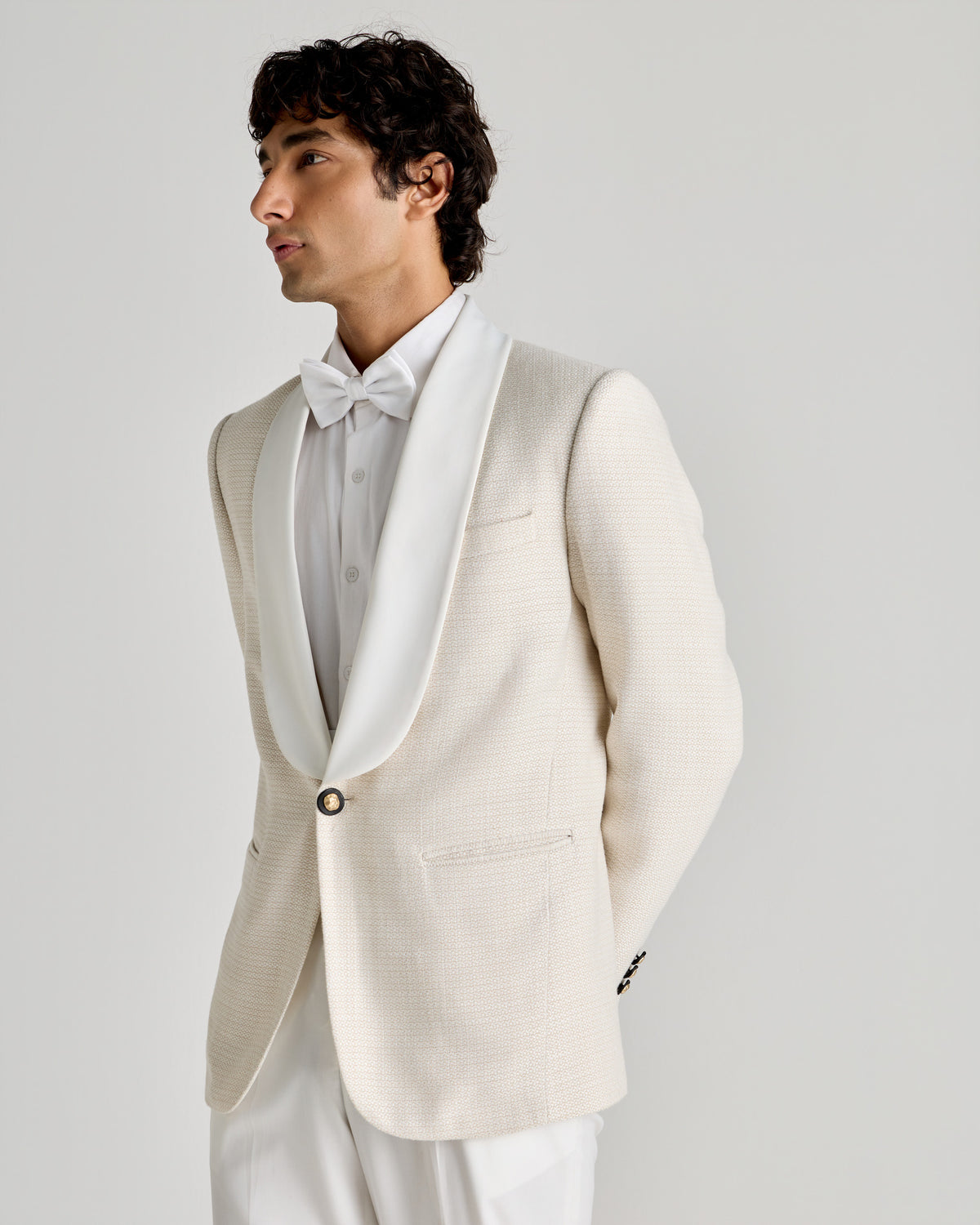 “The Ivory Hour” Tuxedo Blazer