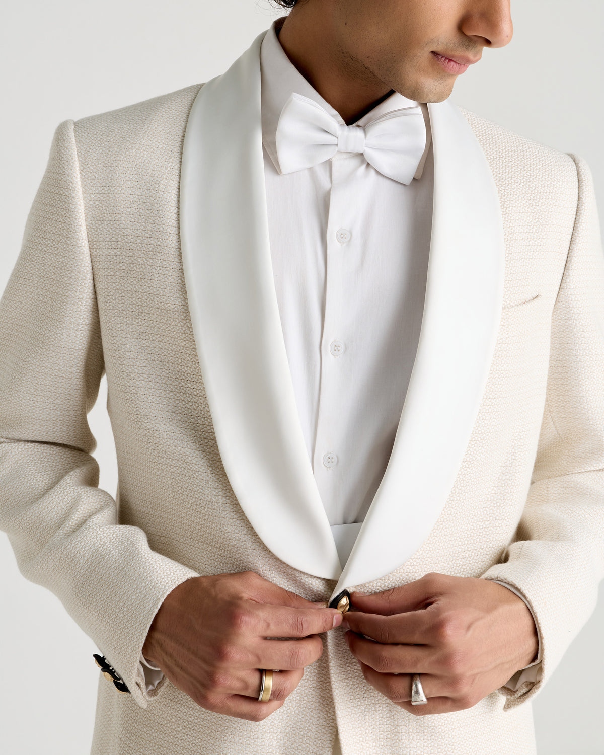 “The Ivory Hour” Tuxedo Blazer