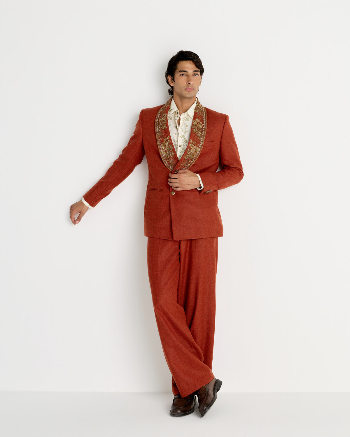 "The golden hour" hand embroidered blazer