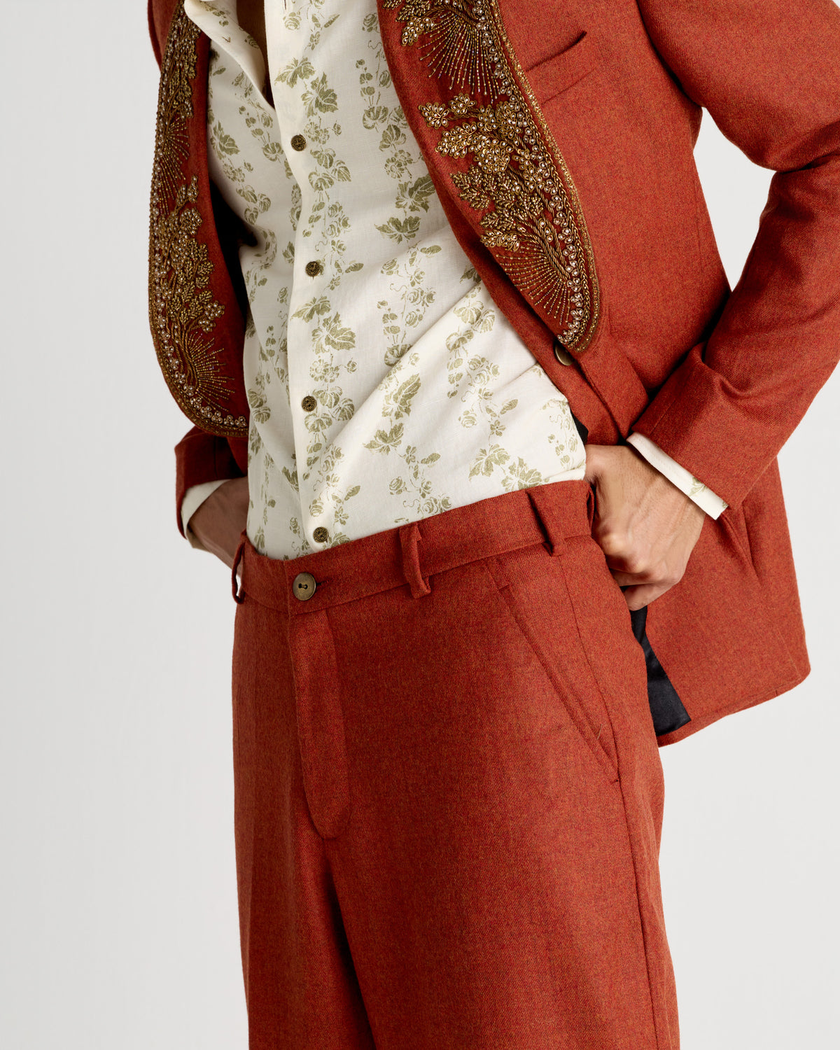 "The golden hour" hand embroidered blazer