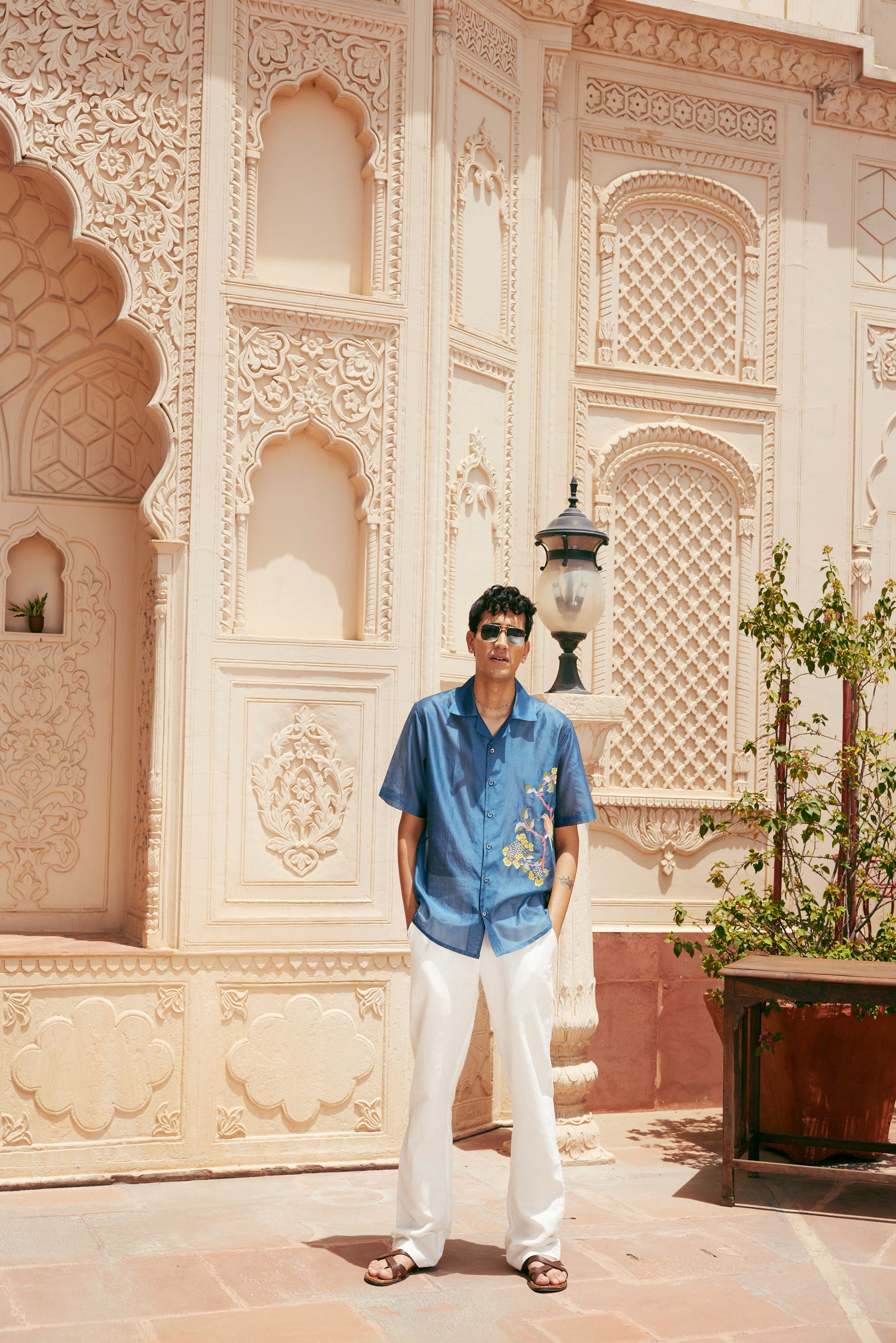 Barbados hand embroidered Shirt