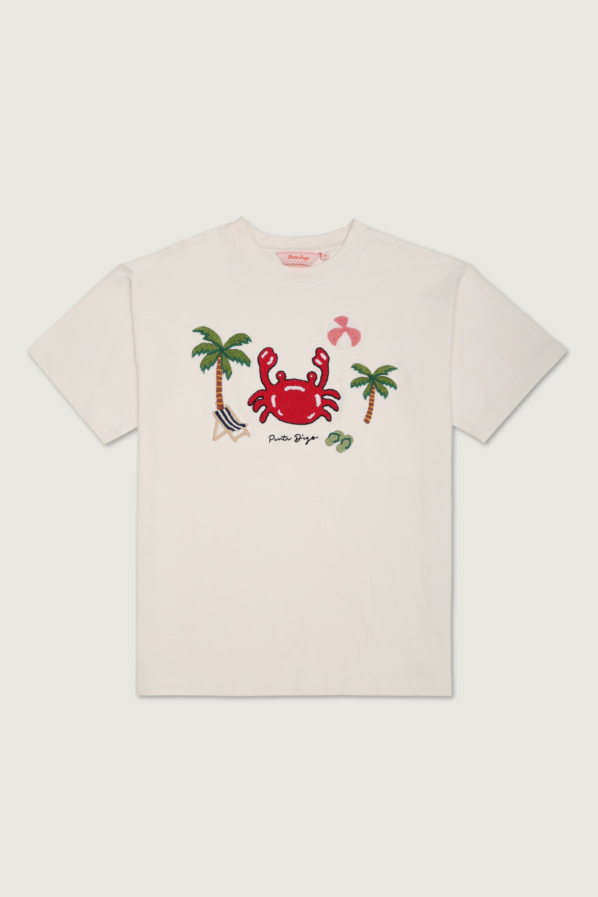 "Le Crab" hand embroidered T-Shirt