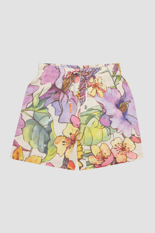 Floral sketch shorts