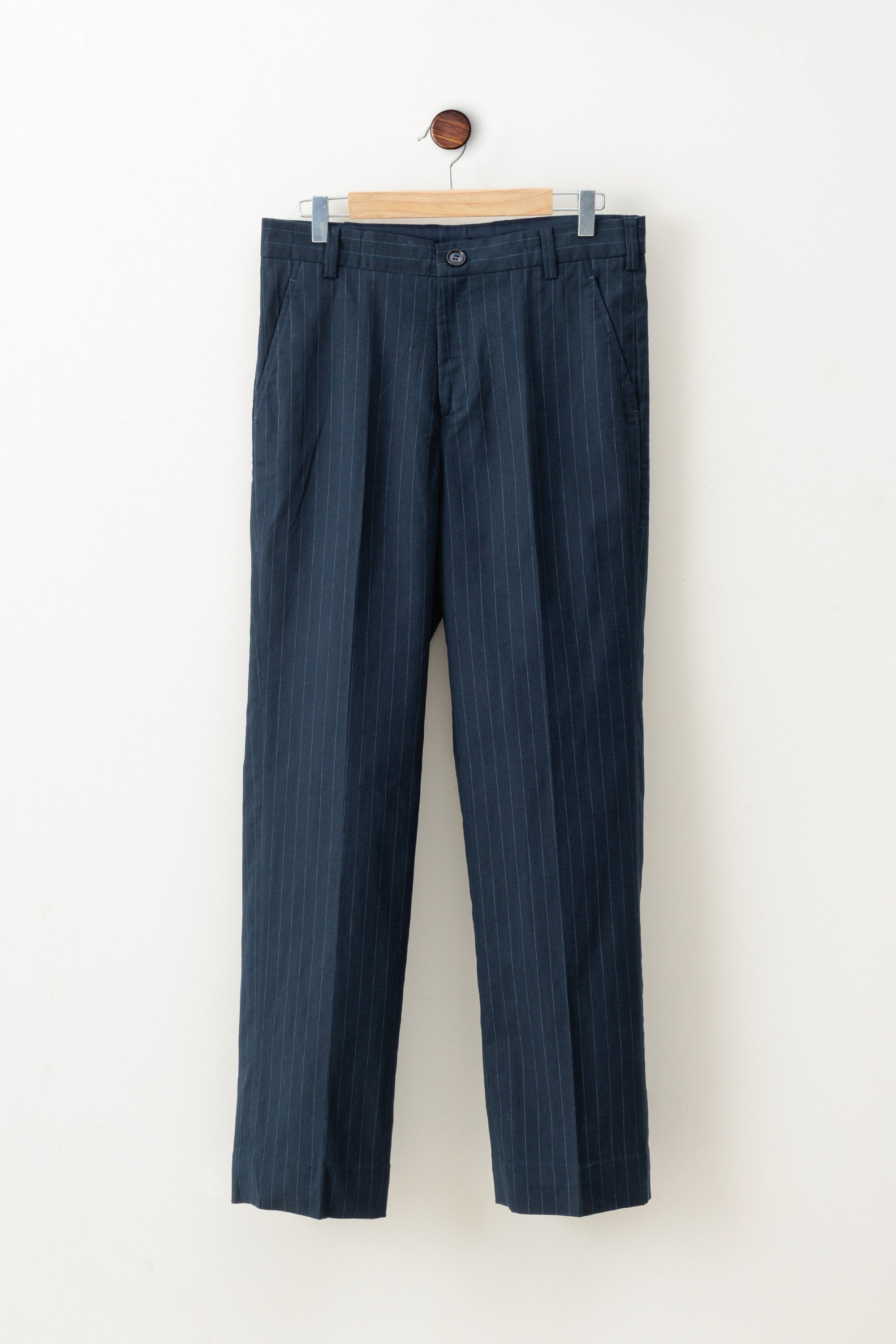 Pinstripe formal pants- Navy Blue