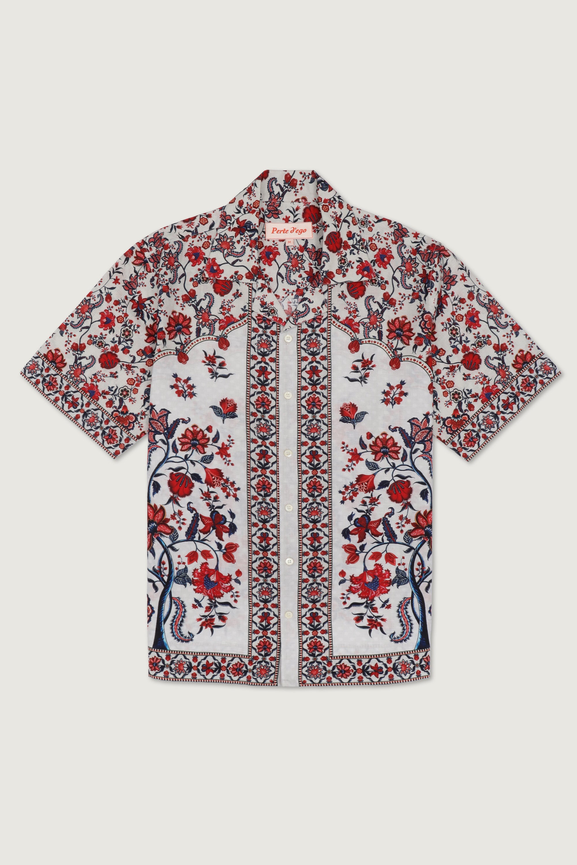 Grey chintz linen shirt