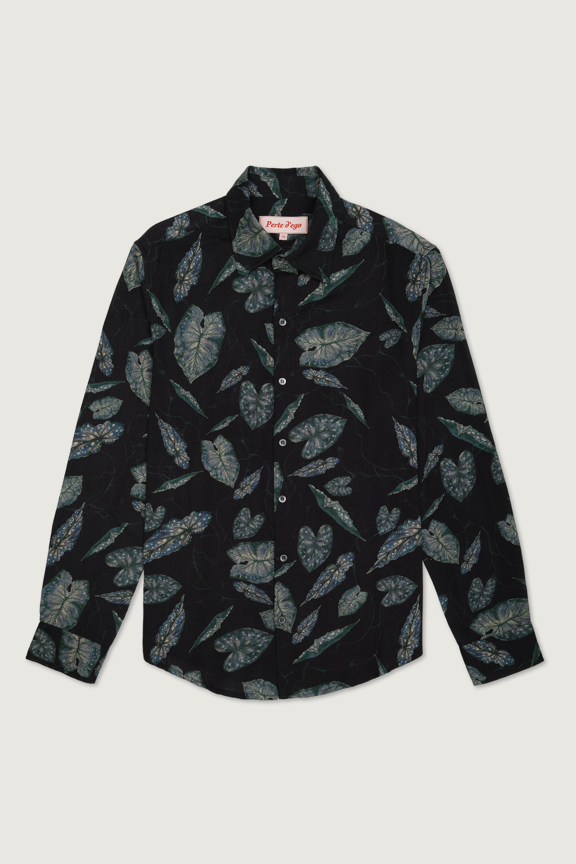 Botanical evening shirt- Black