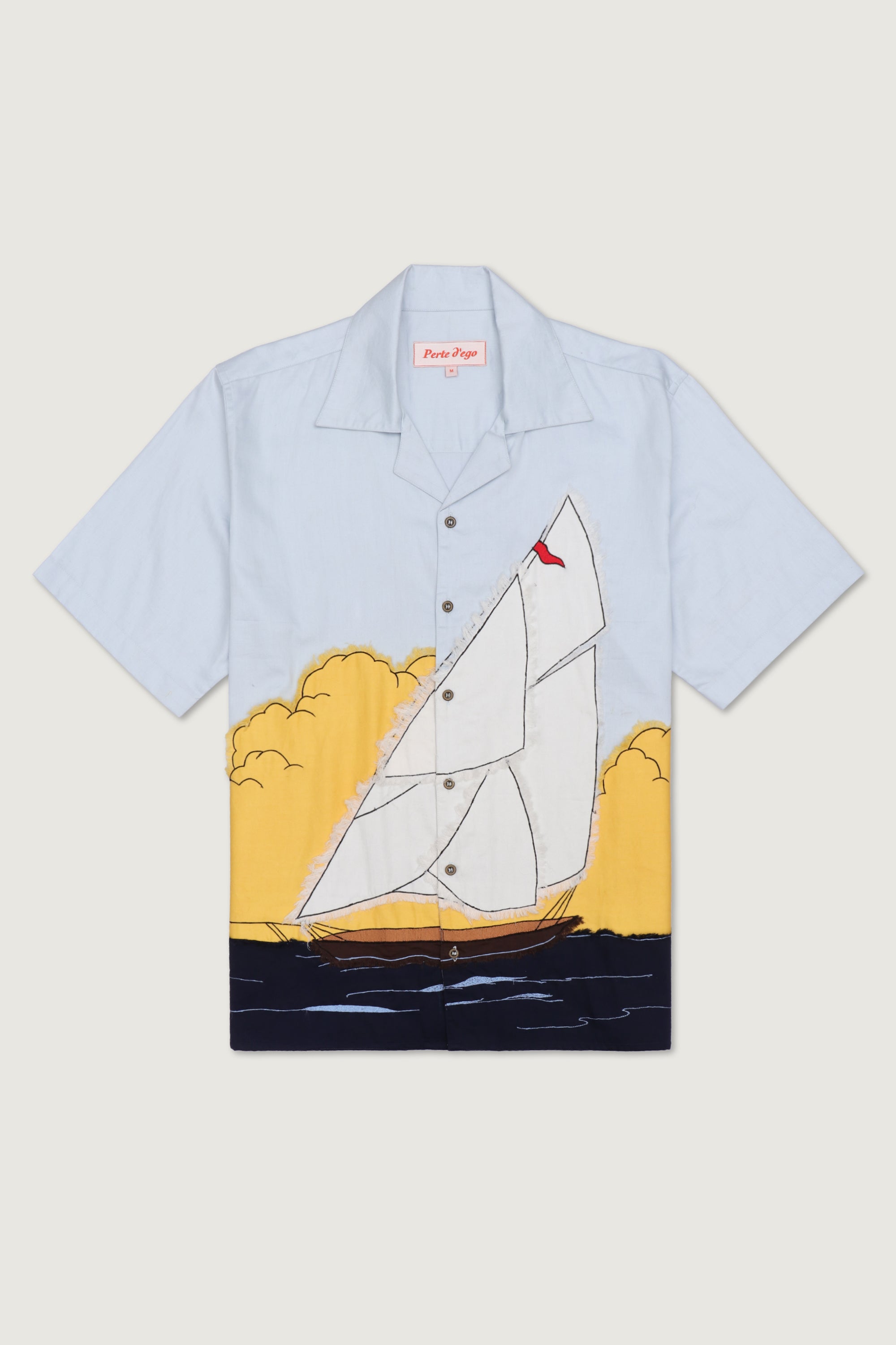 “Sailboat” appliqué shirt