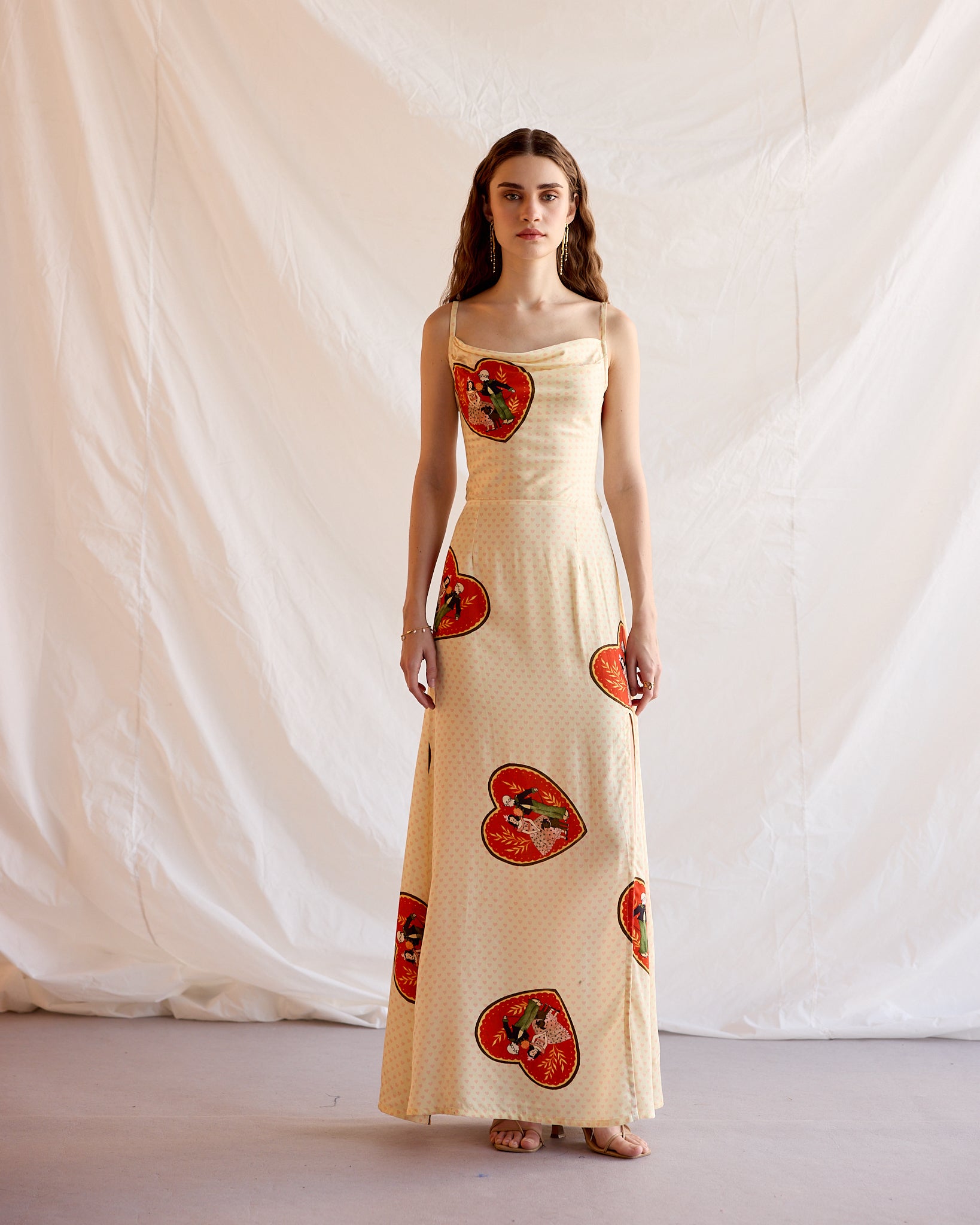 maxi aline dress Lovers Pleated Cowl Aline Summer Maxi Dress for Women by Perte dego