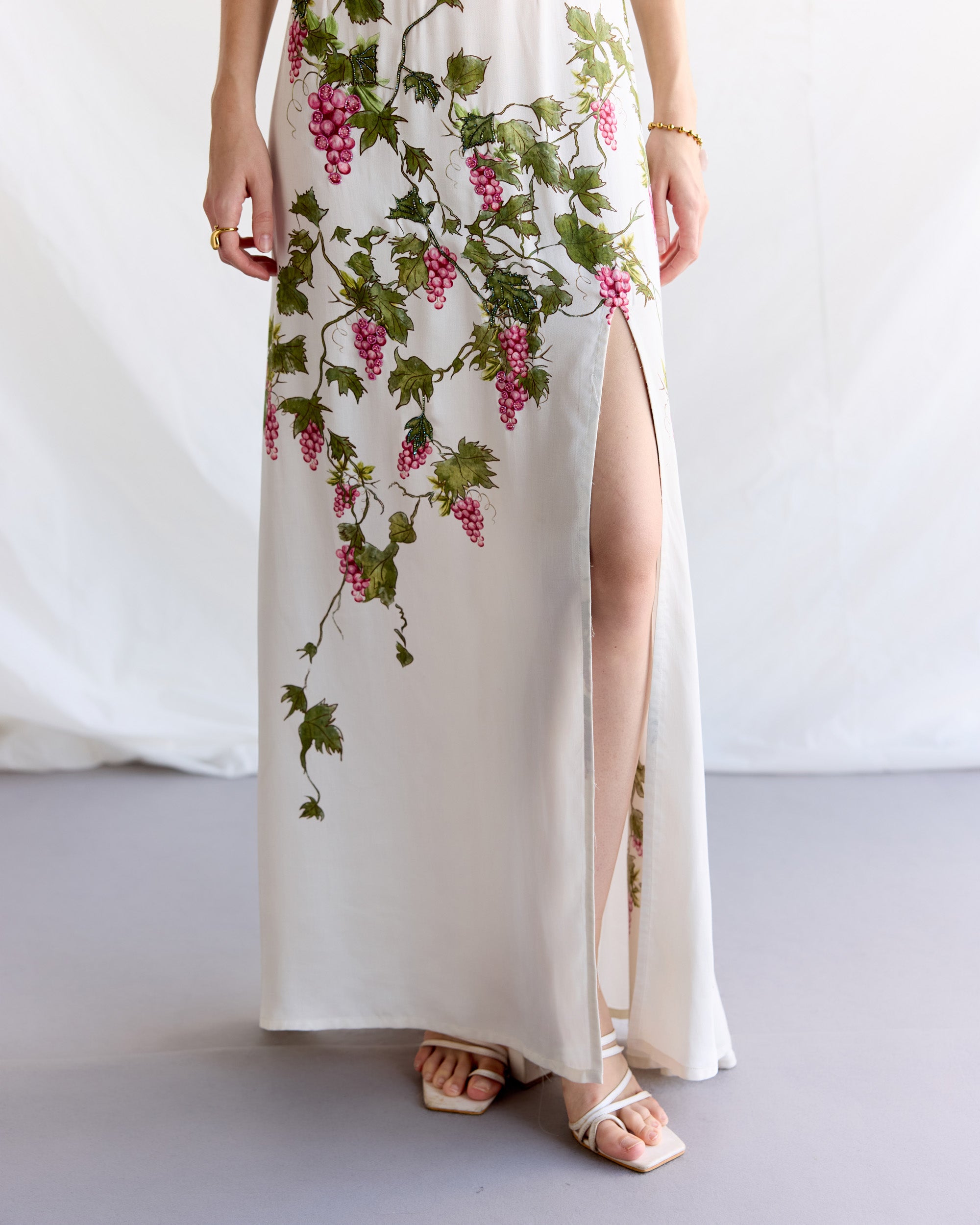 "Through the grapevine" Pleated Cowl Aline Dress