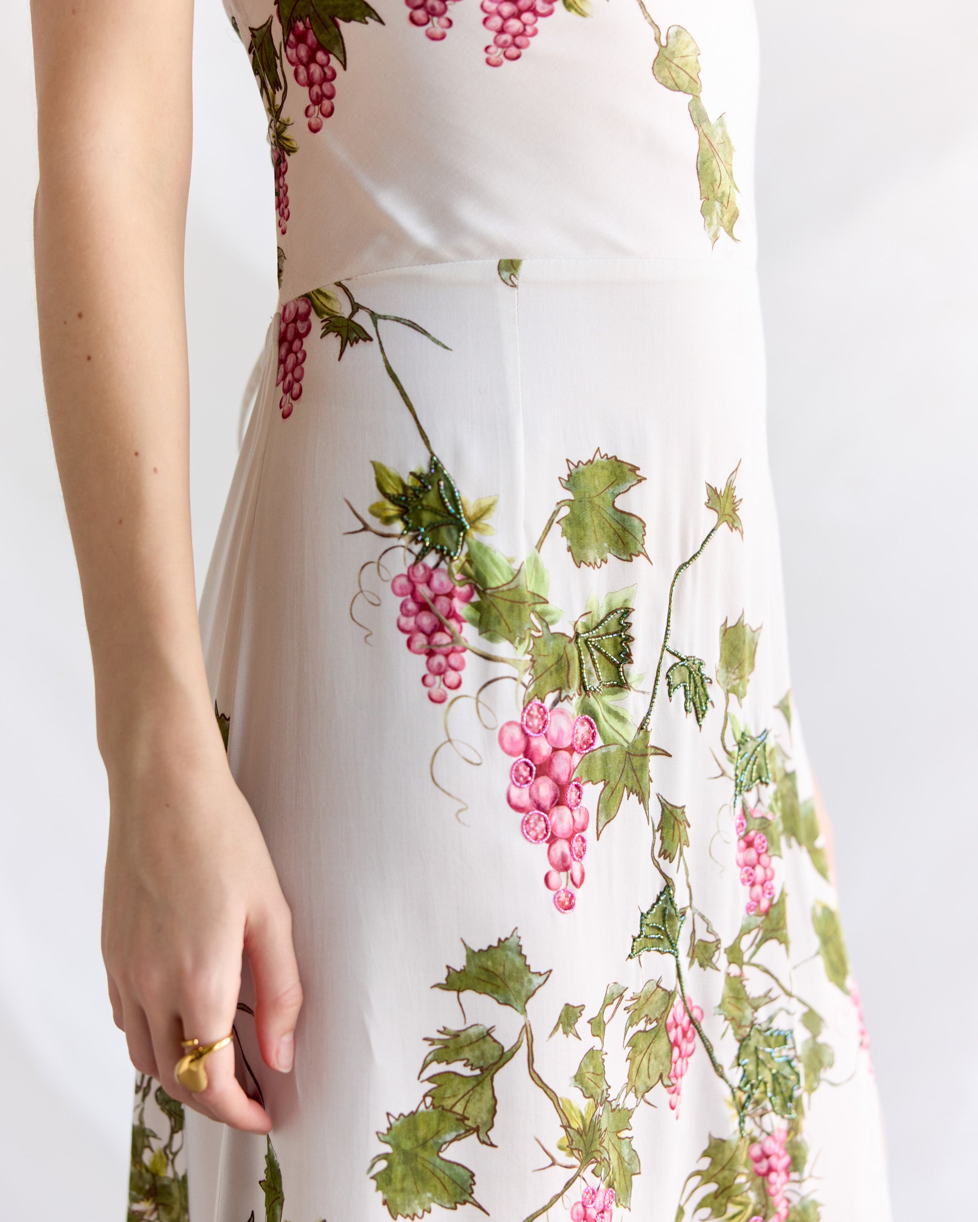 "Through the grapevine" Pleated Cowl Aline Dress