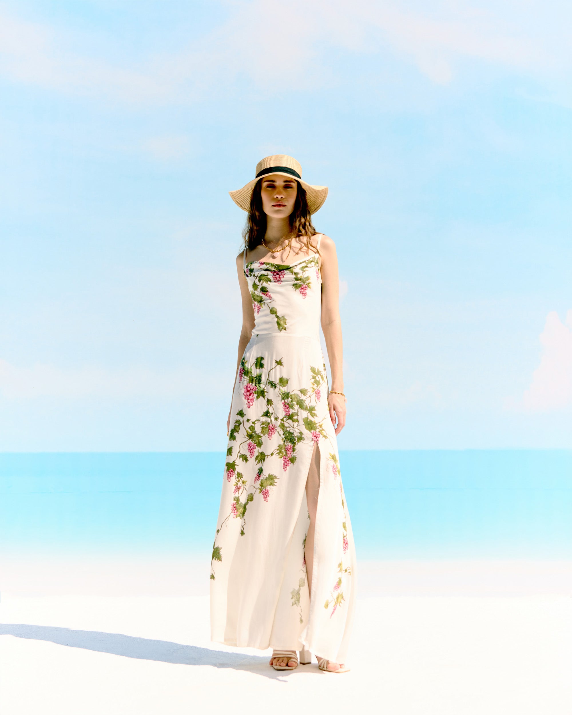 maxi aline dress aline maxi dress Berylove Women Floral Yellow Maxi Dress with Slit A Line V Neck Bell Sleeve Wedding Guest Dress, Yellow / XL