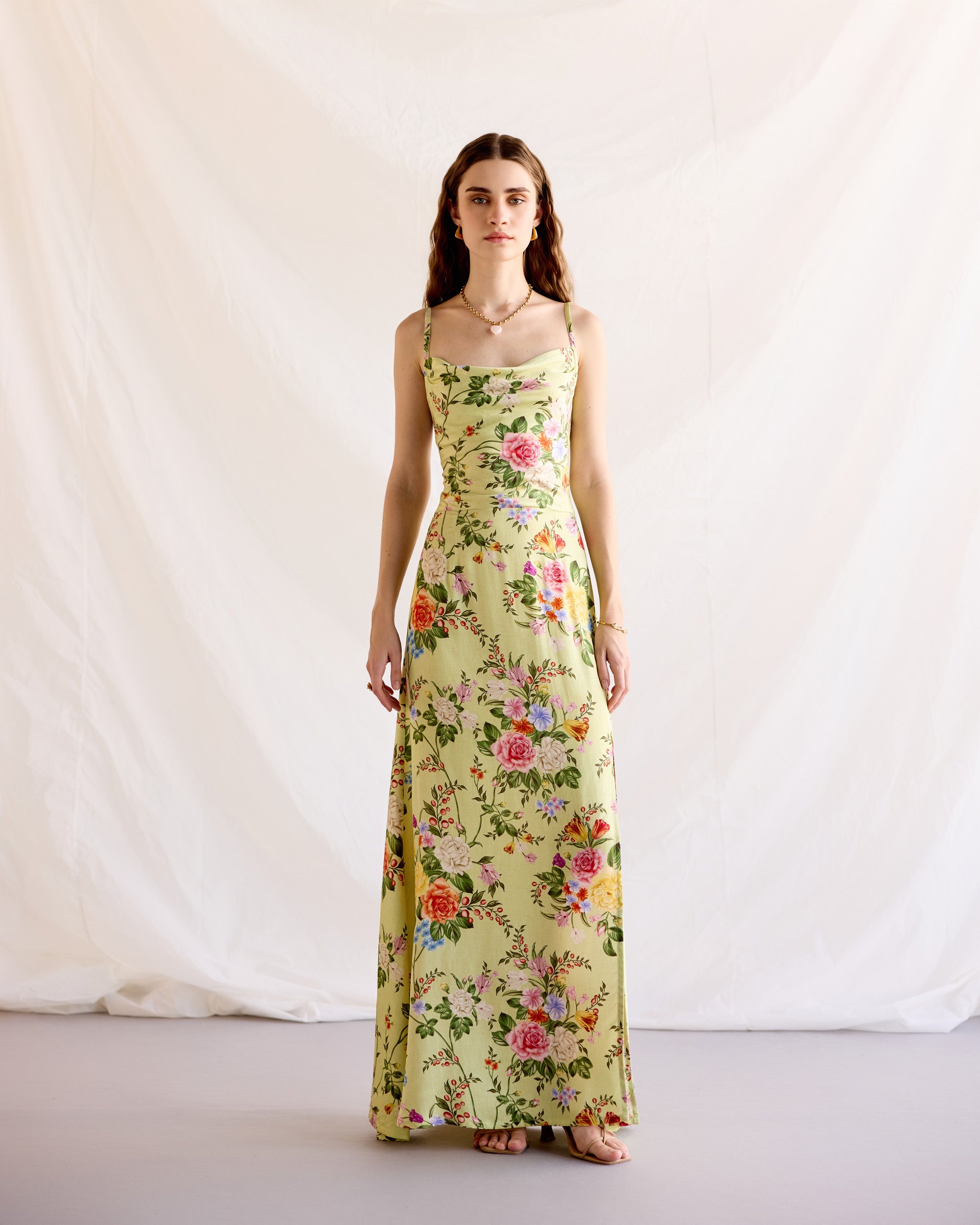 Vintage victorian print Pleated Cowl Aline Summer Maxi Dress for Women by Perte dego | Resort/Beach Dress Vintage victorian print Pleated Cowl Aline Summer Maxi Dress for Women by Perte dego | Resort/Beach Dress