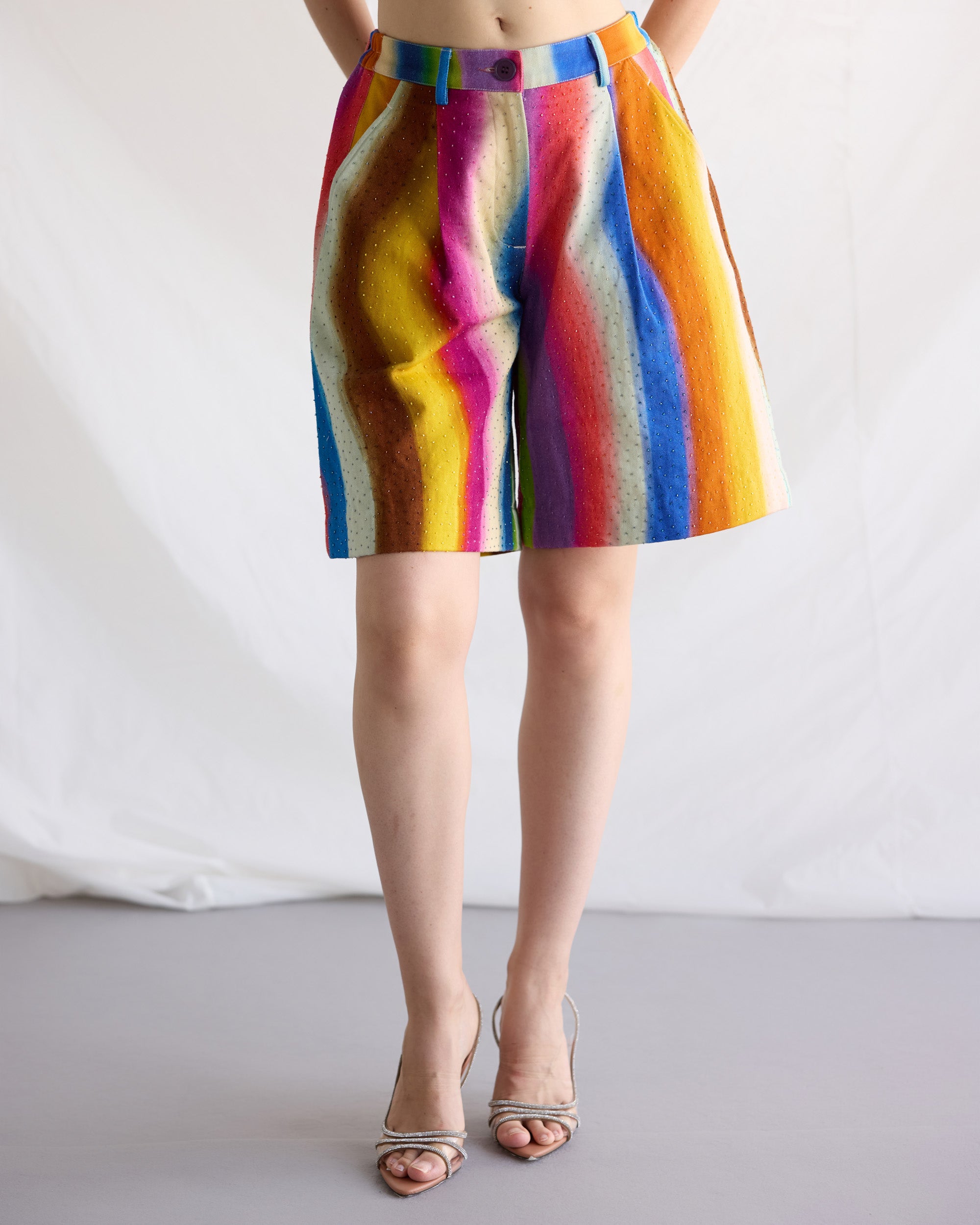 Paint stroke hand embellished Culottes