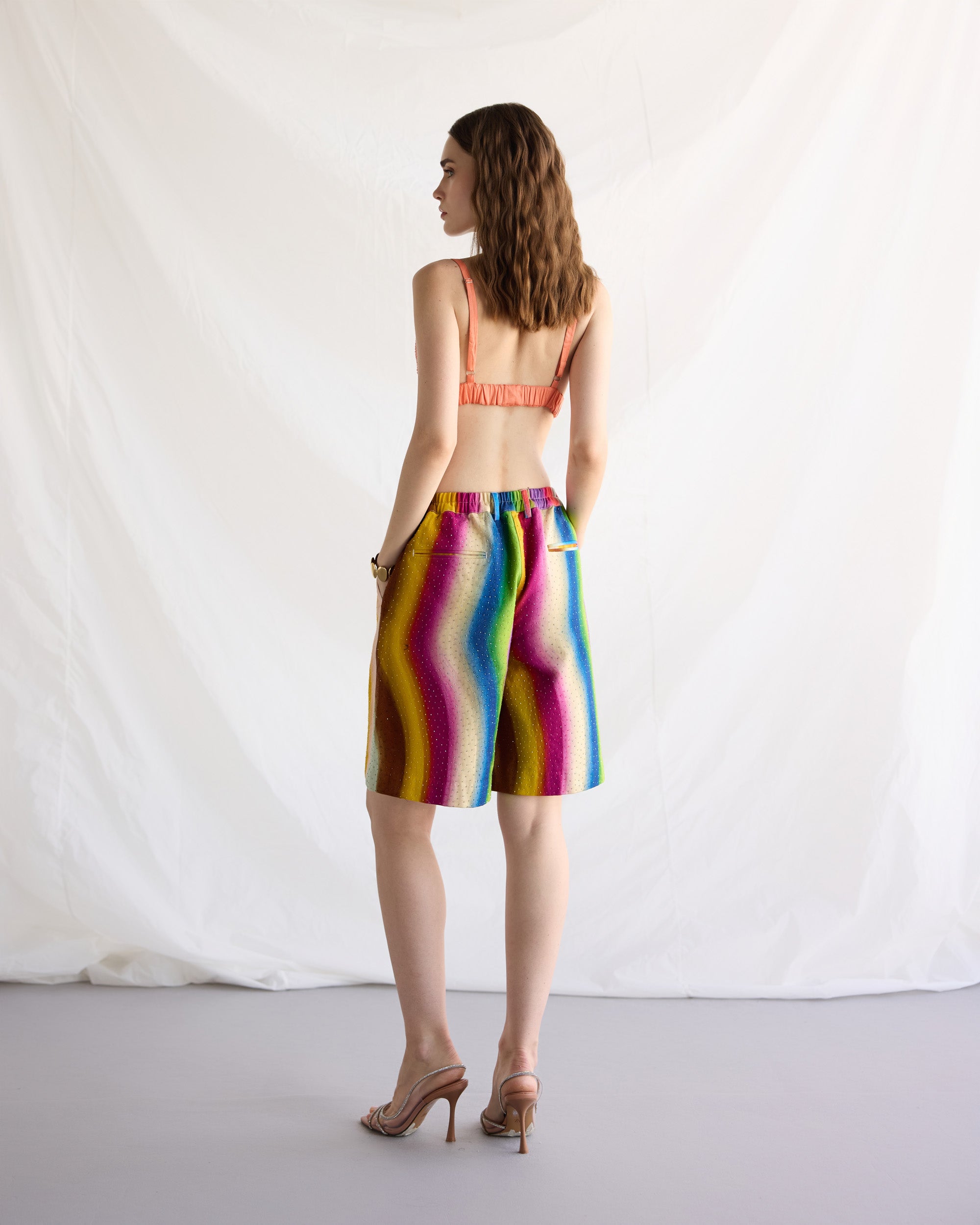 Paint stroke hand embellished Culottes