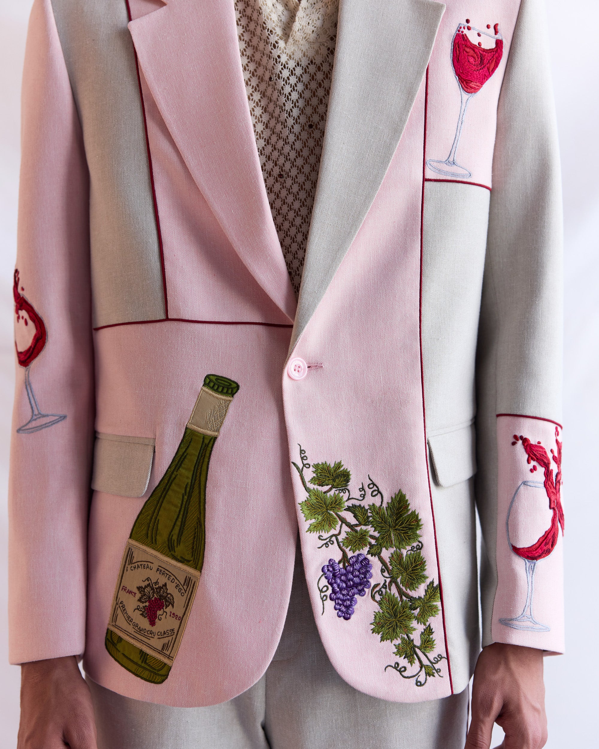 “Le Château” hand embroidered blazer