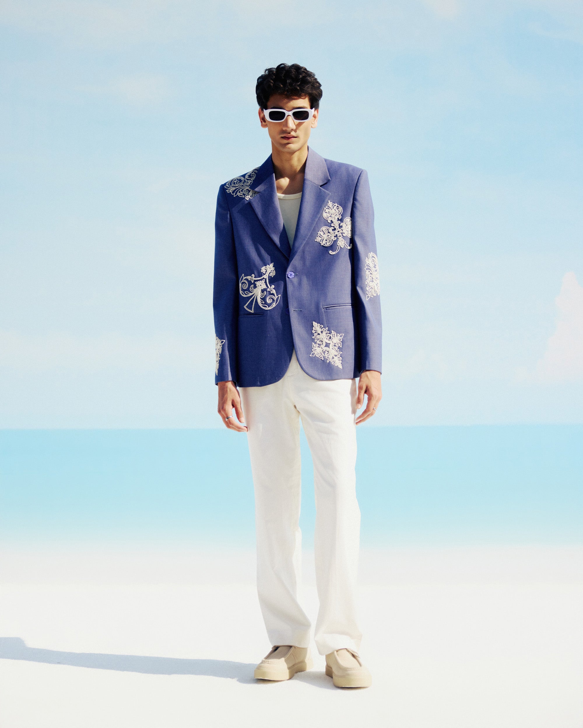 Côte d’Azur Hand Embroidered Blazer
