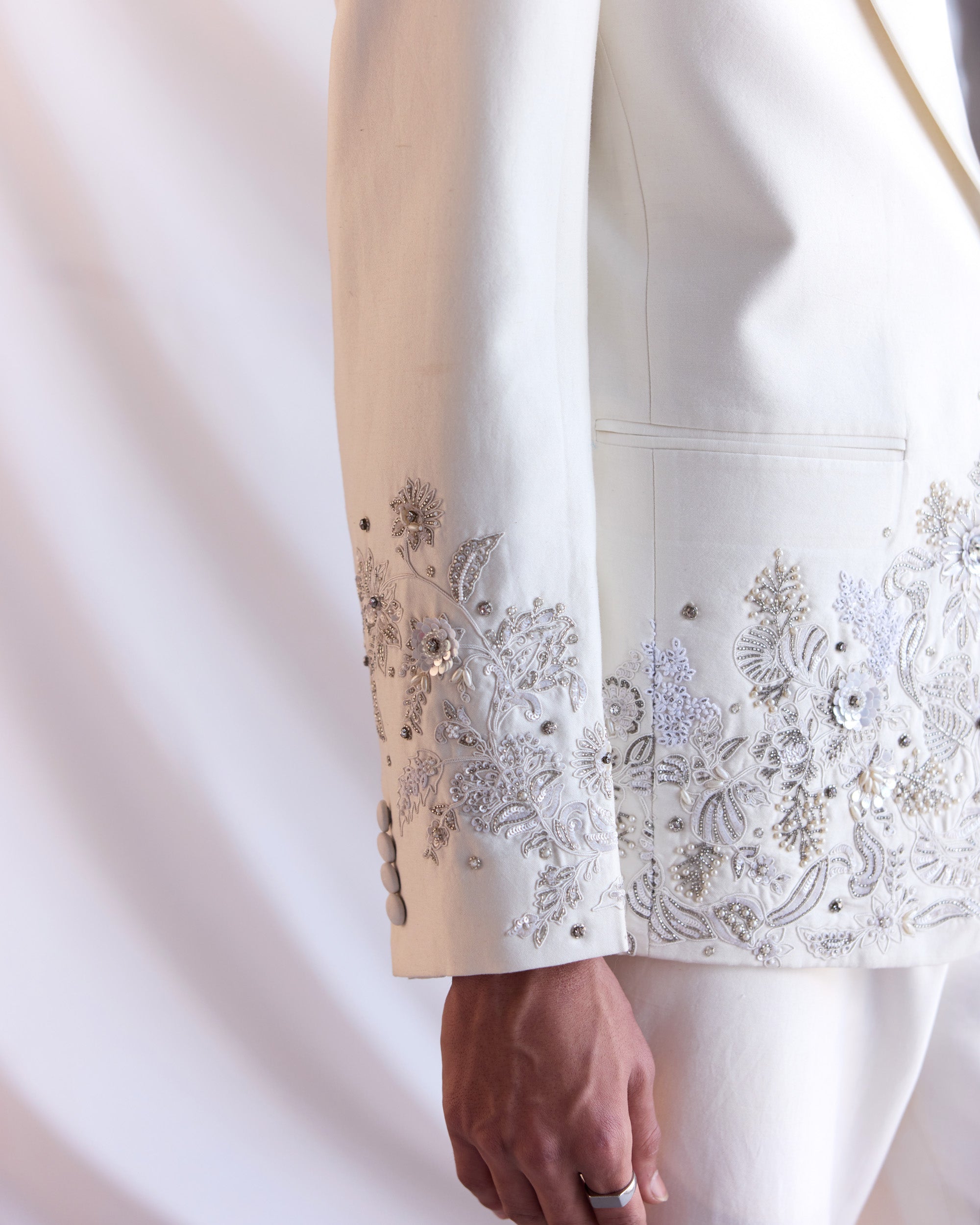 "Le Lumière" hand embroidered blazer