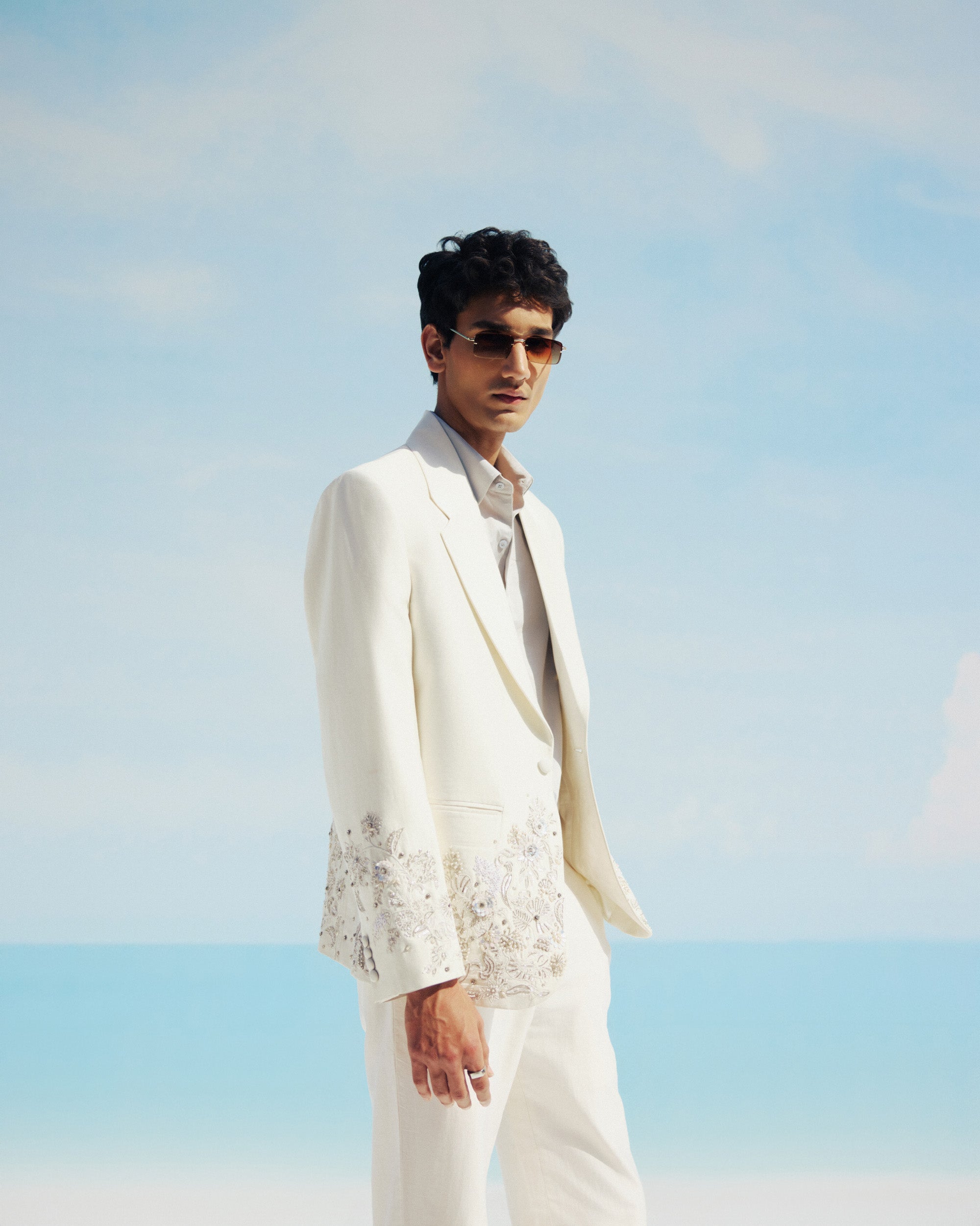 "Le Lumière" hand embroidered blazer