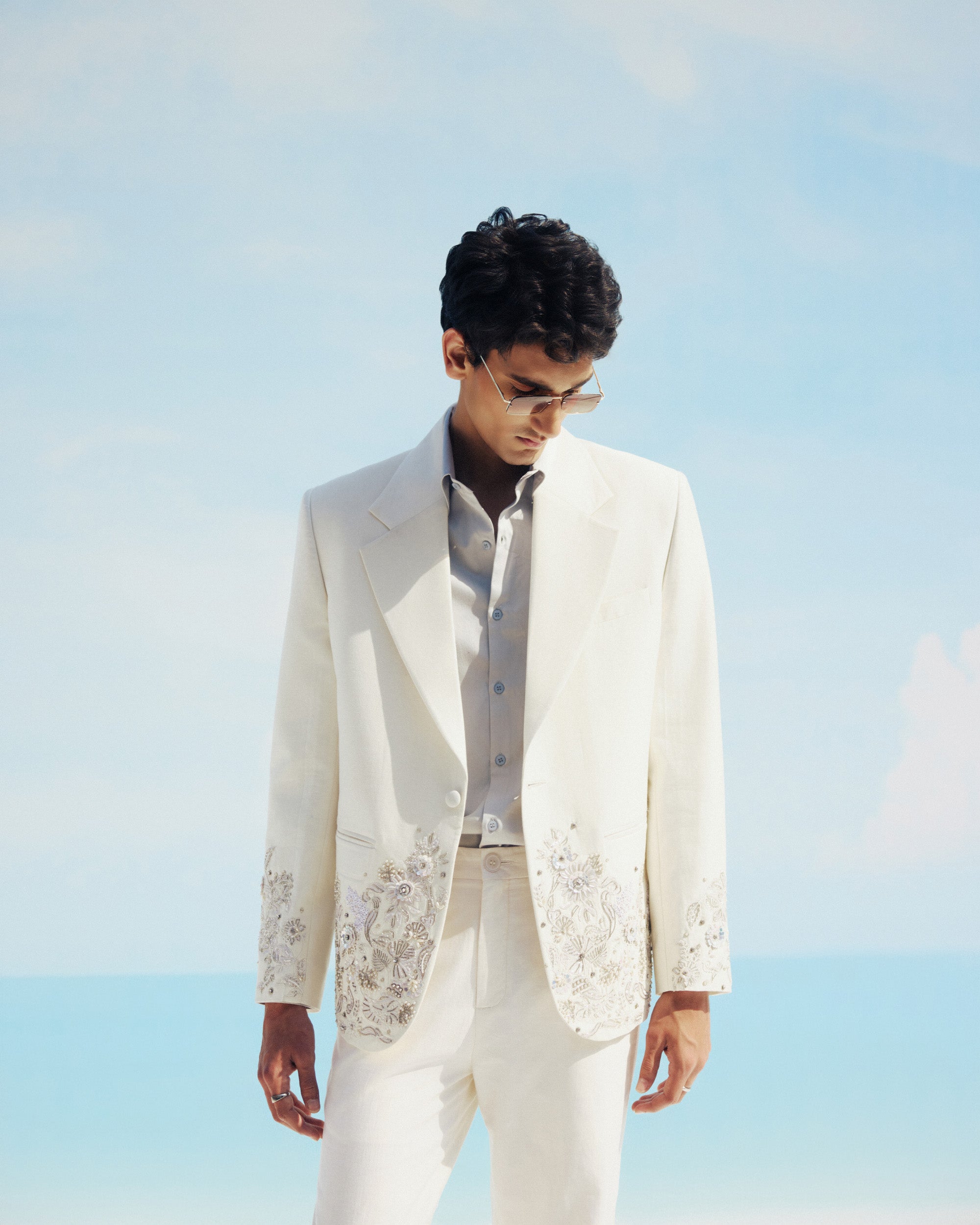 "Le Lumière" hand embroidered blazer