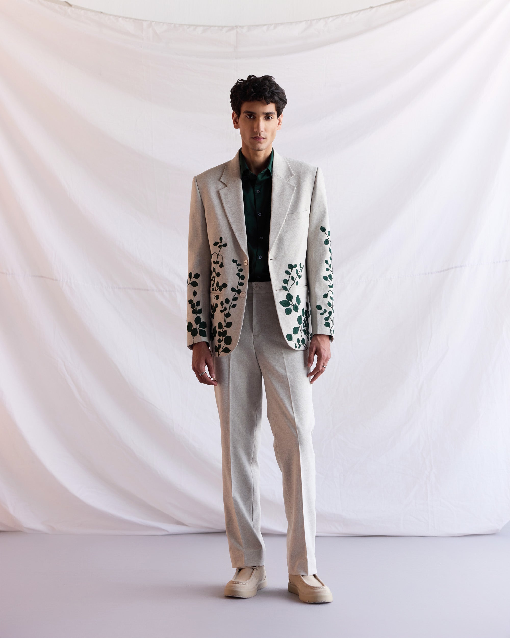 Whispering Vines embroidered Blazer