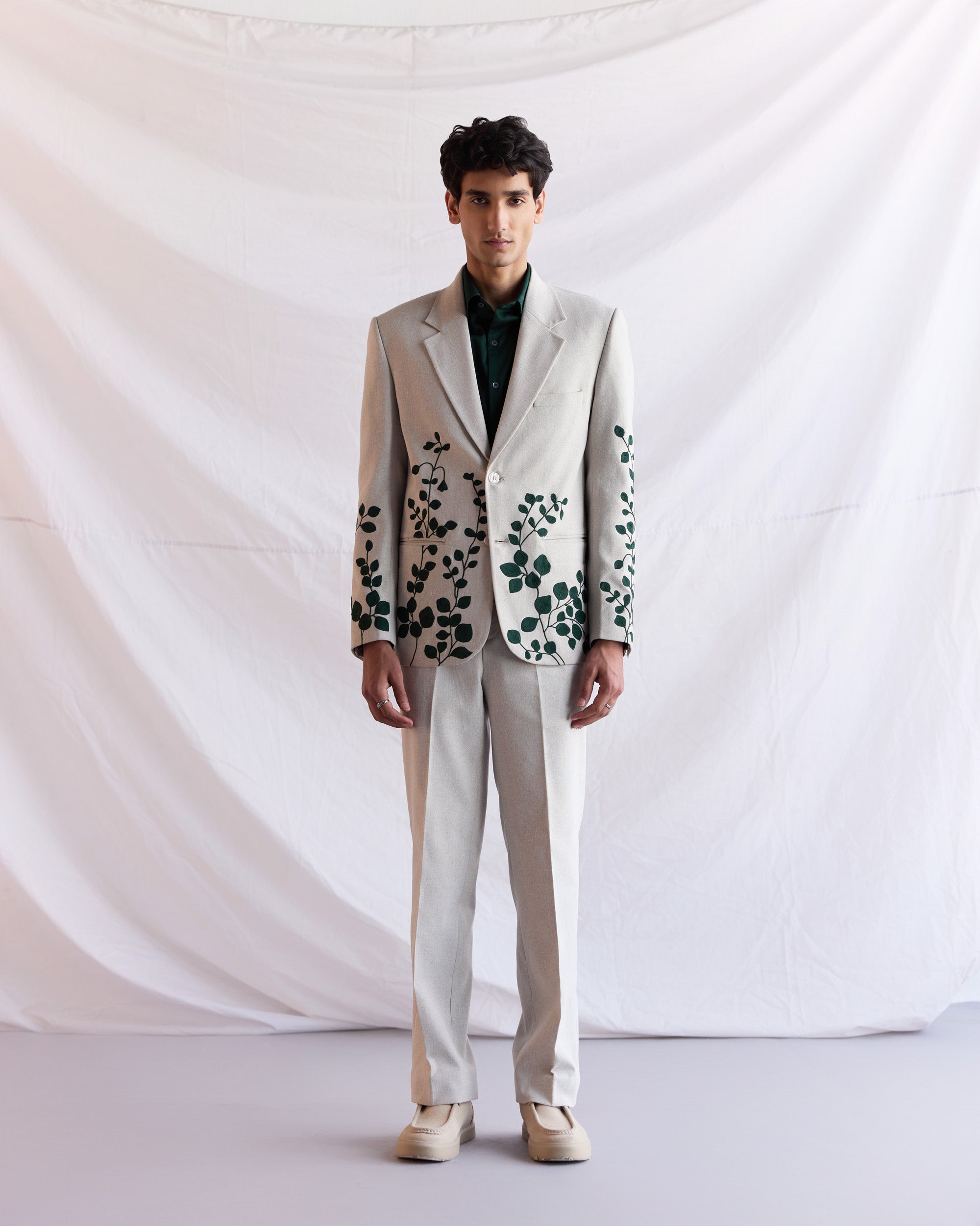 Whispering Vines embroidered Blazer