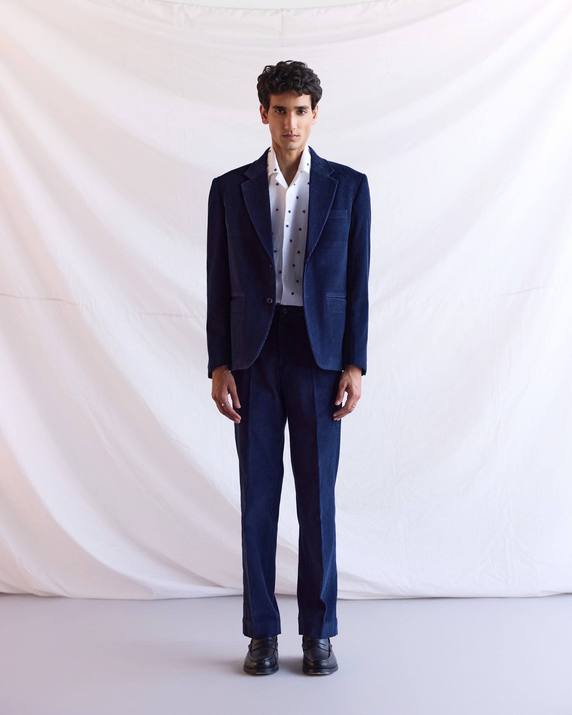 Blue corduroy blazer