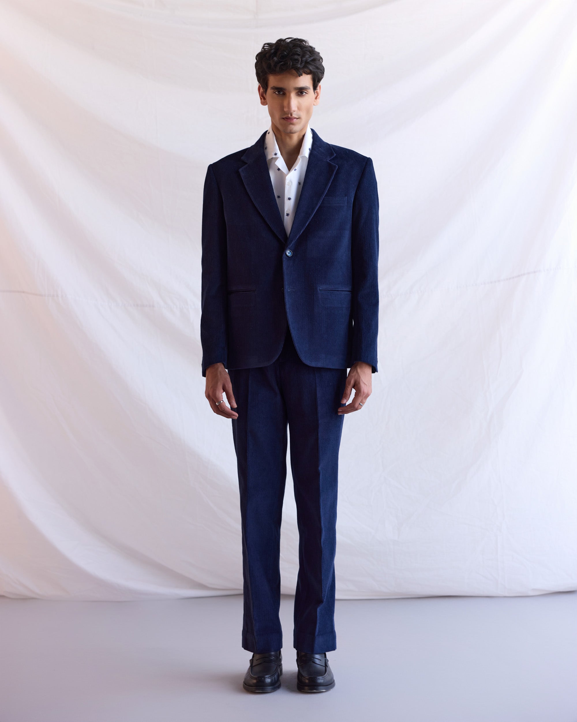 Blue corduroy blazer