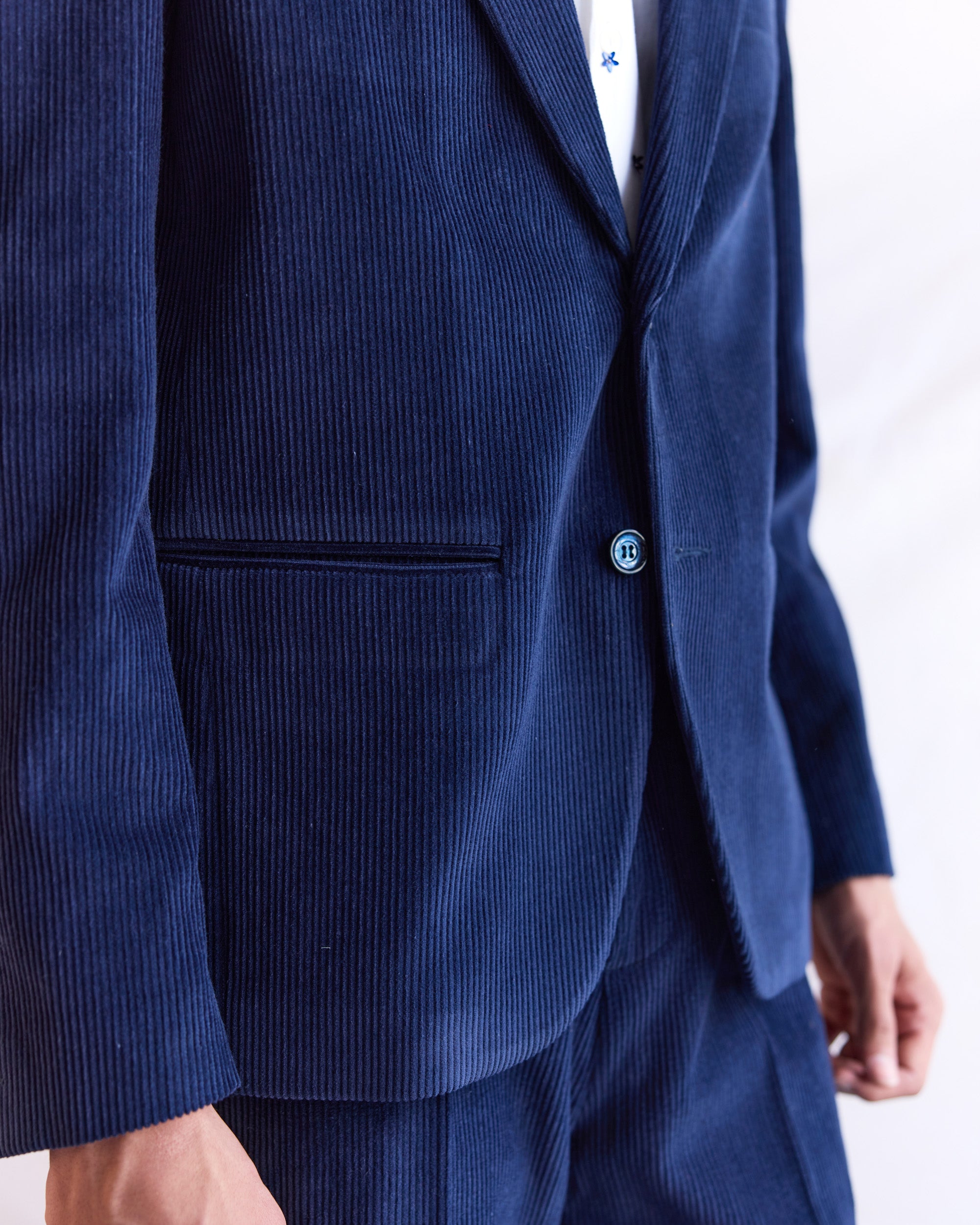 Blue corduroy blazer