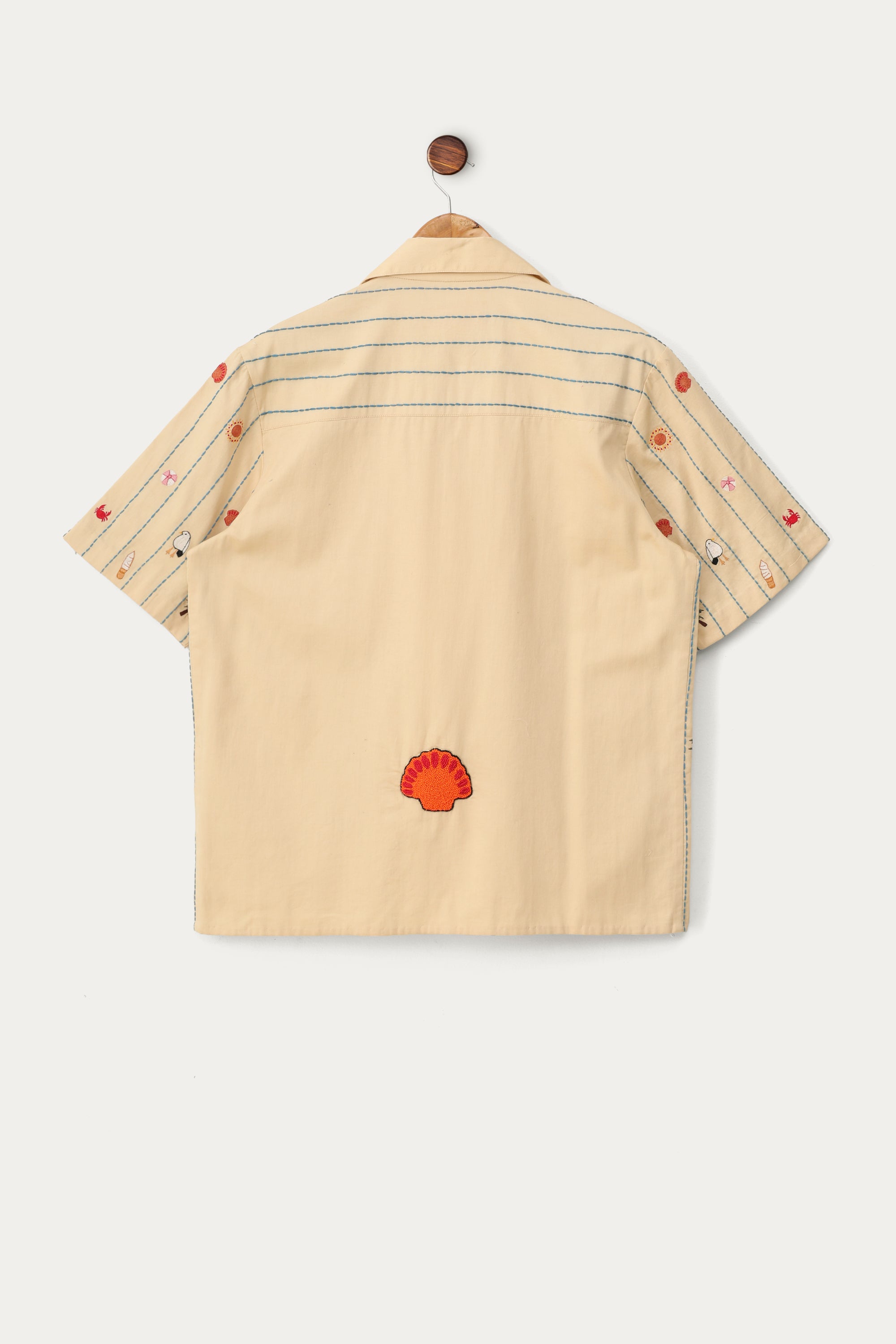 "An Afternoon in Riviera" embroidered shirt