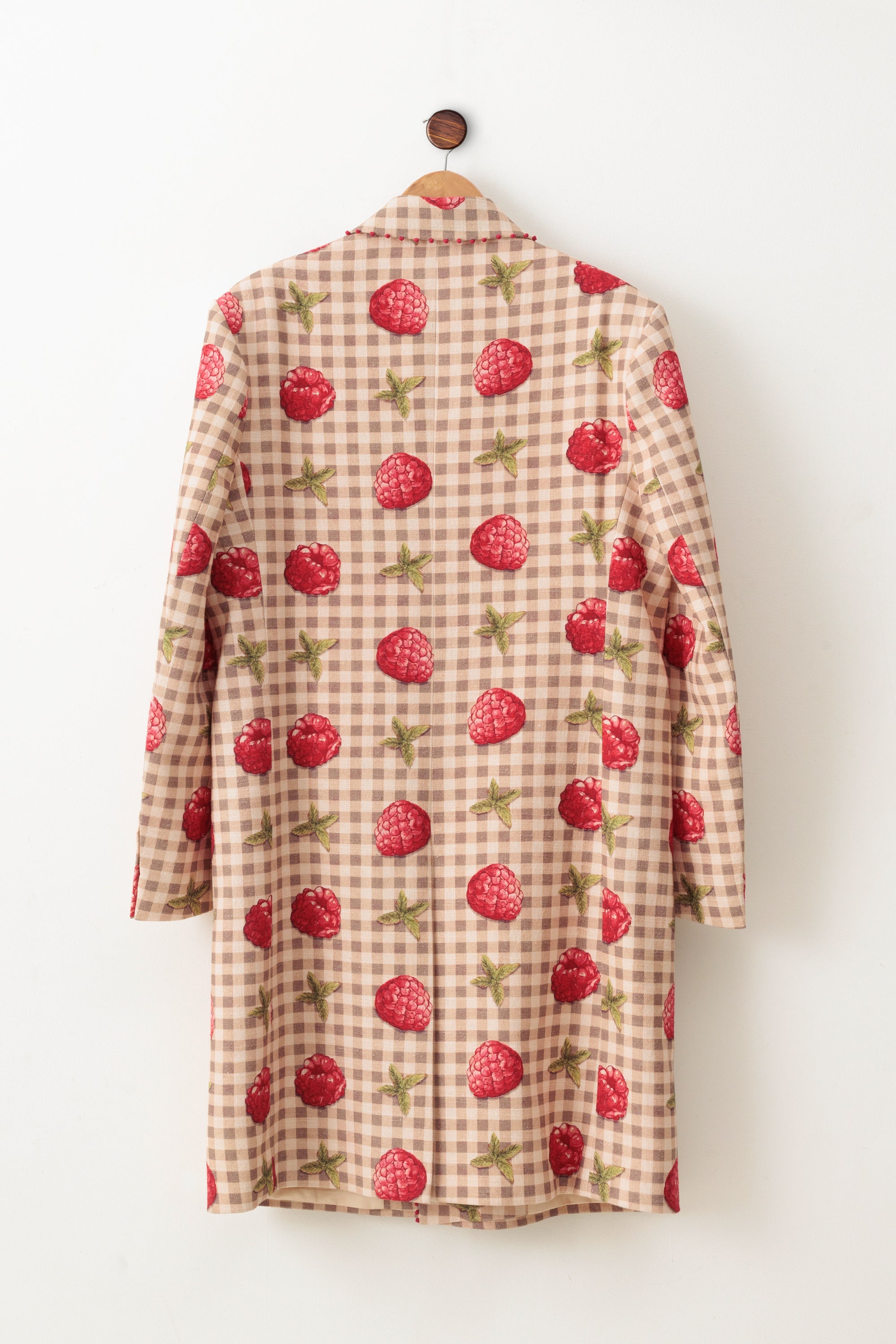 Raspberry Textured Cotton Overcoat