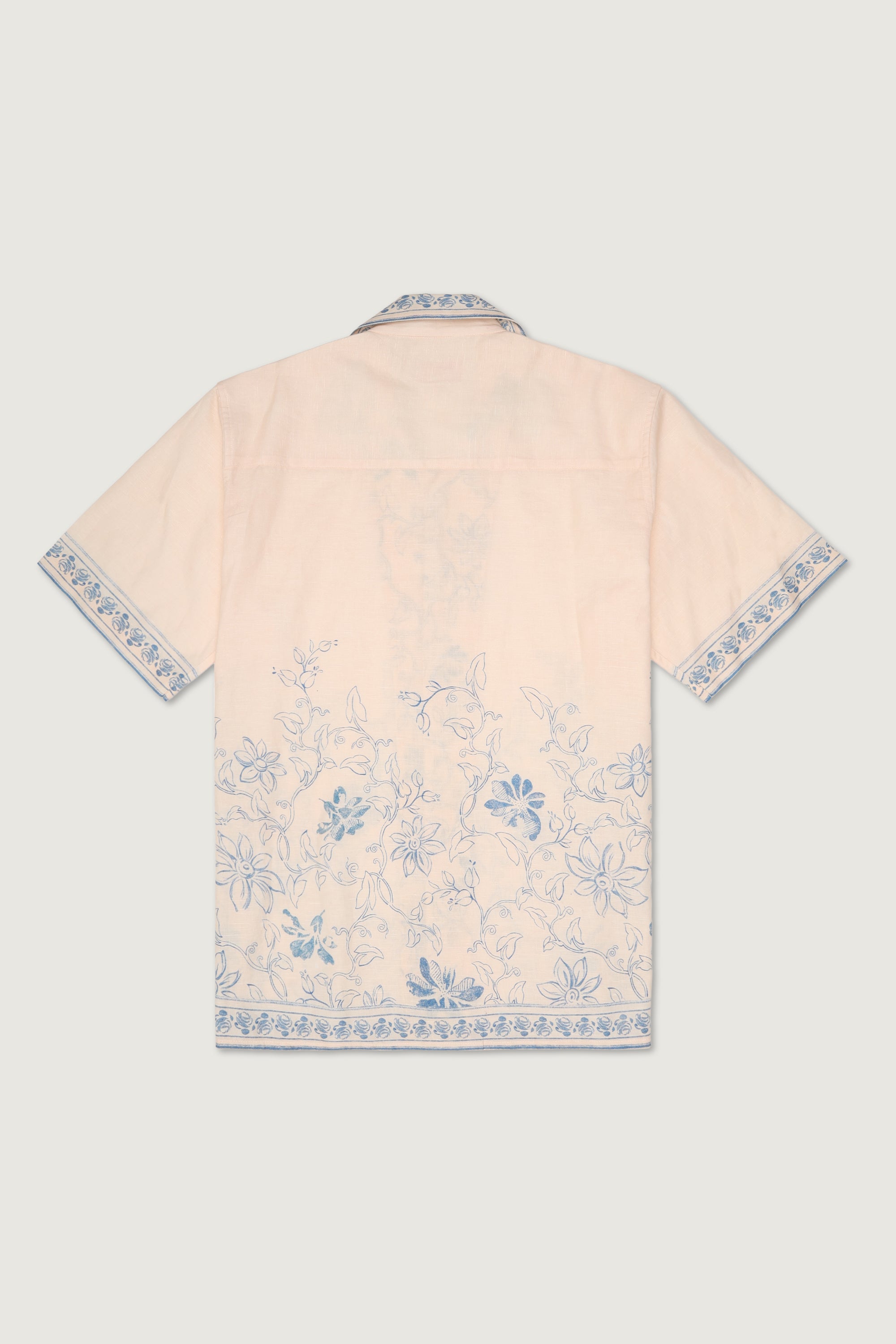 Vintage Blue Floral sketch Shirt