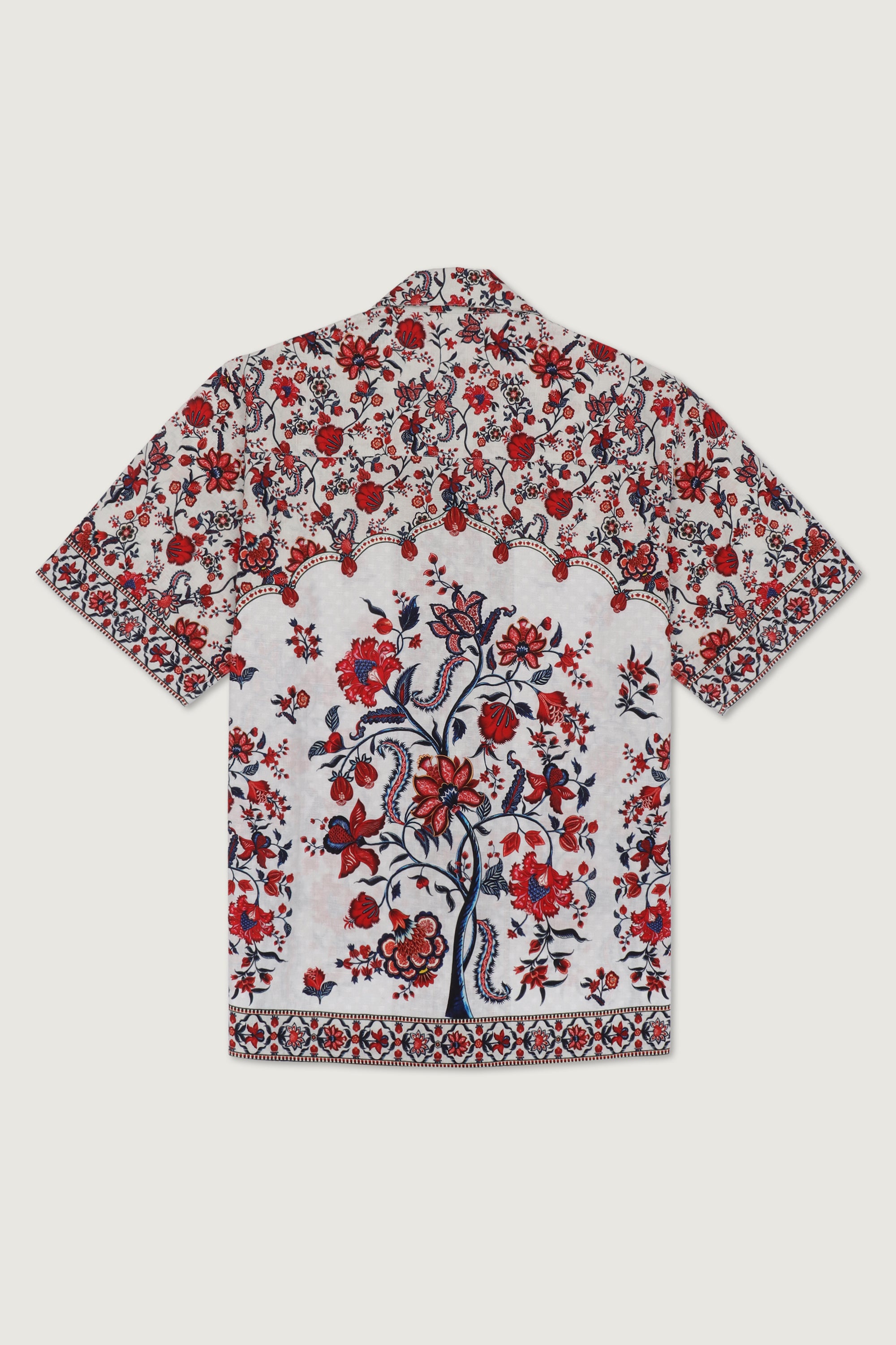 Grey chintz linen shirt