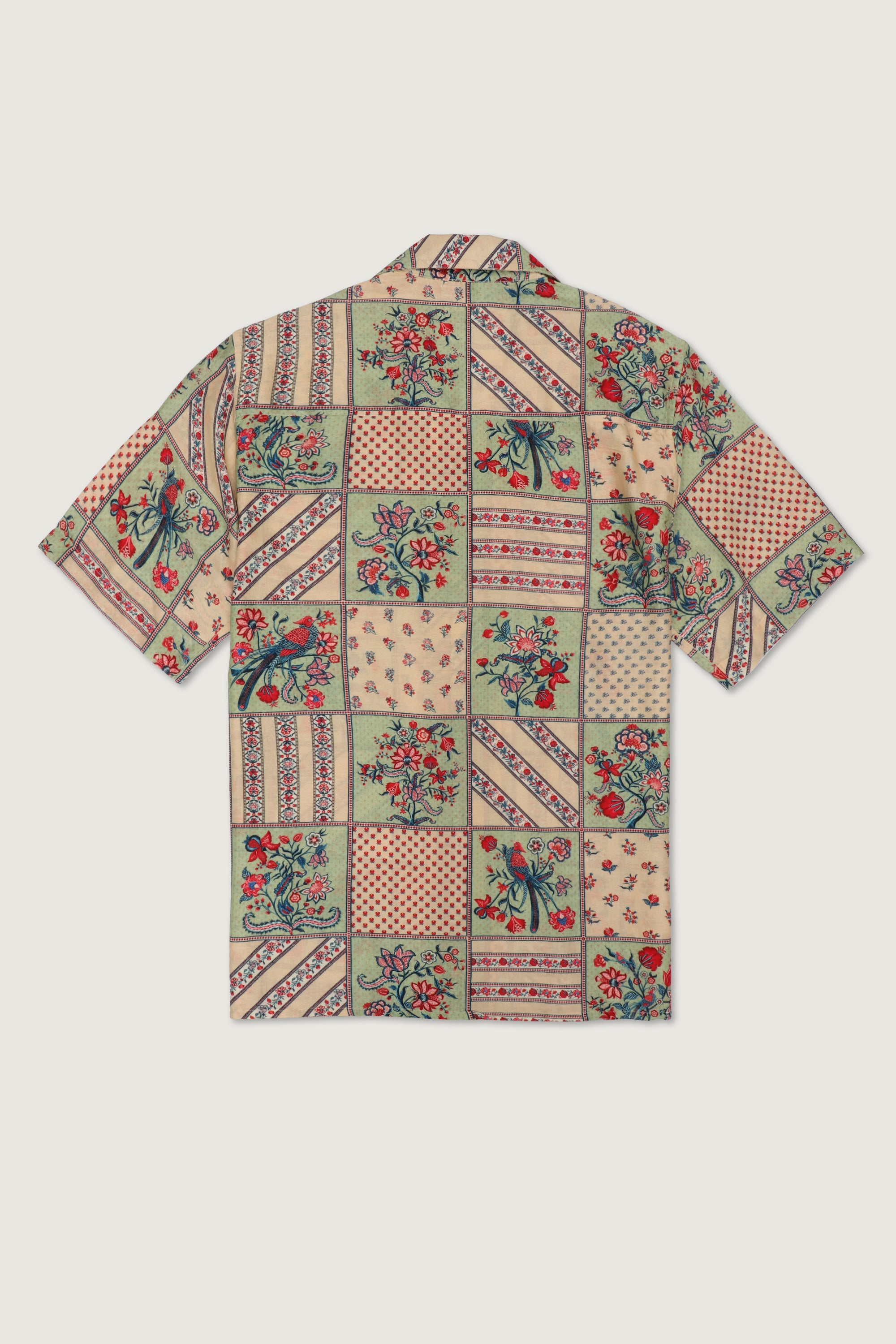 "Le Corsica" patchwork print shirt