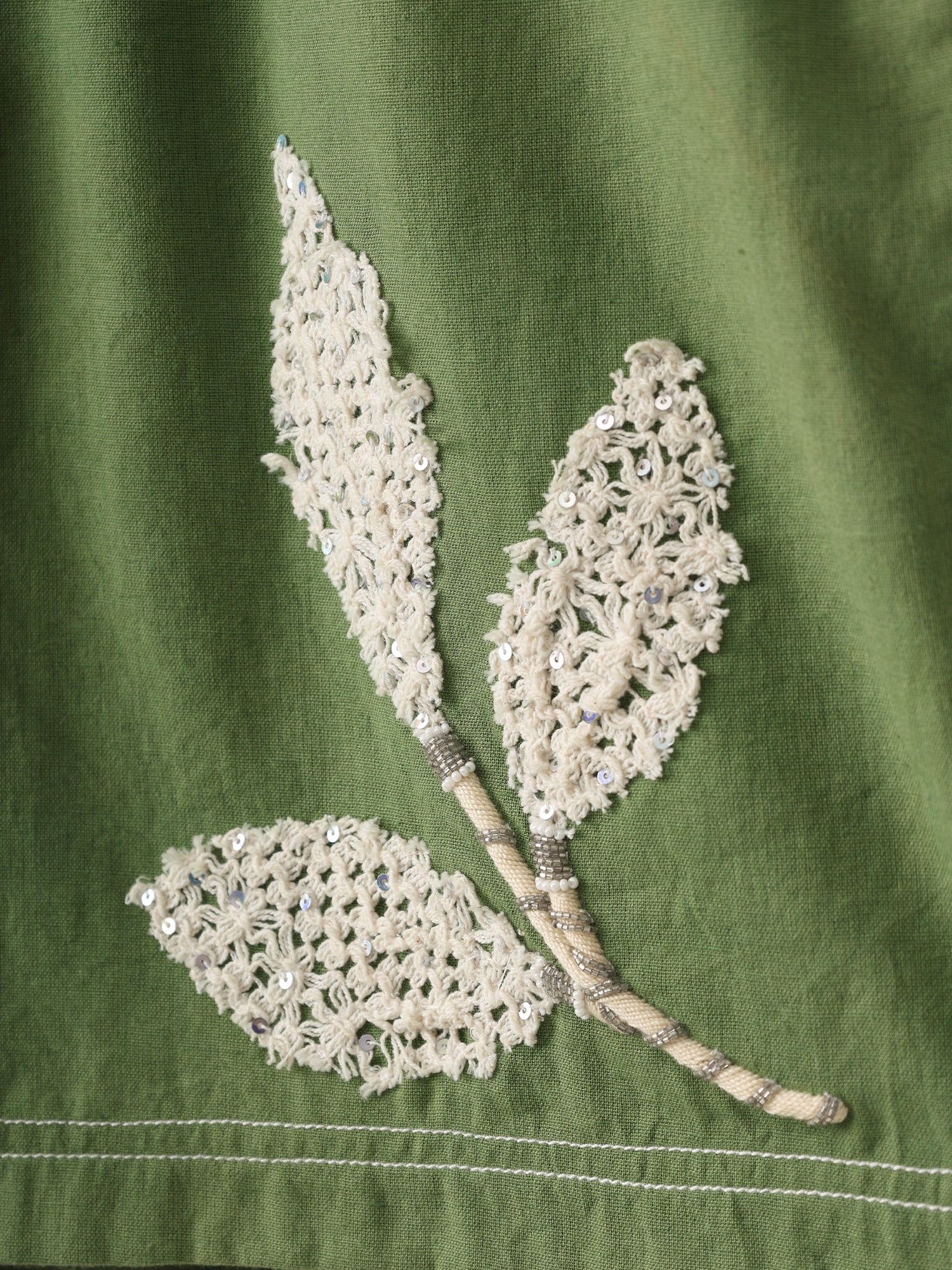 Lace applique shorts