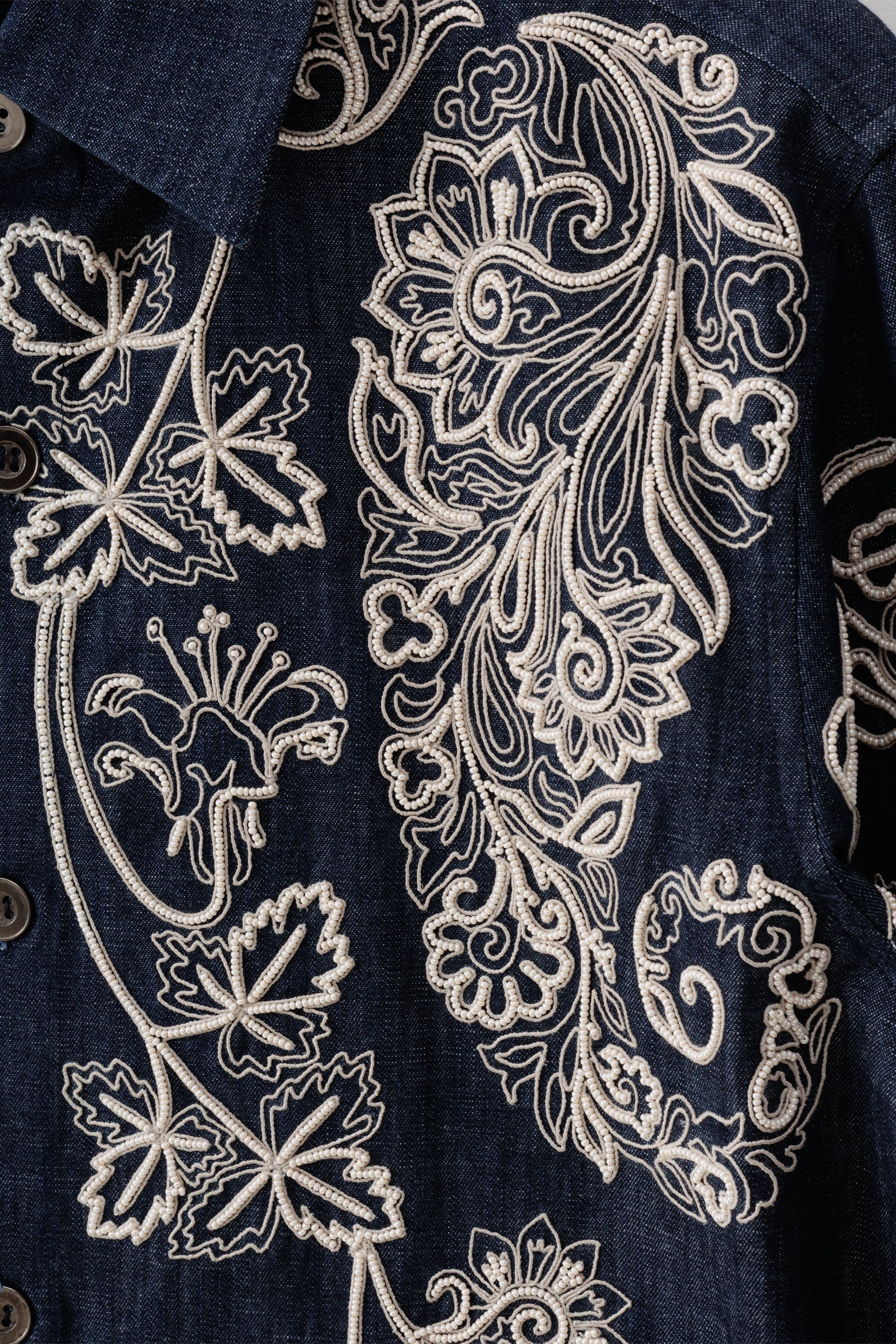 Hand Embroidered Paisley Chore Jacket