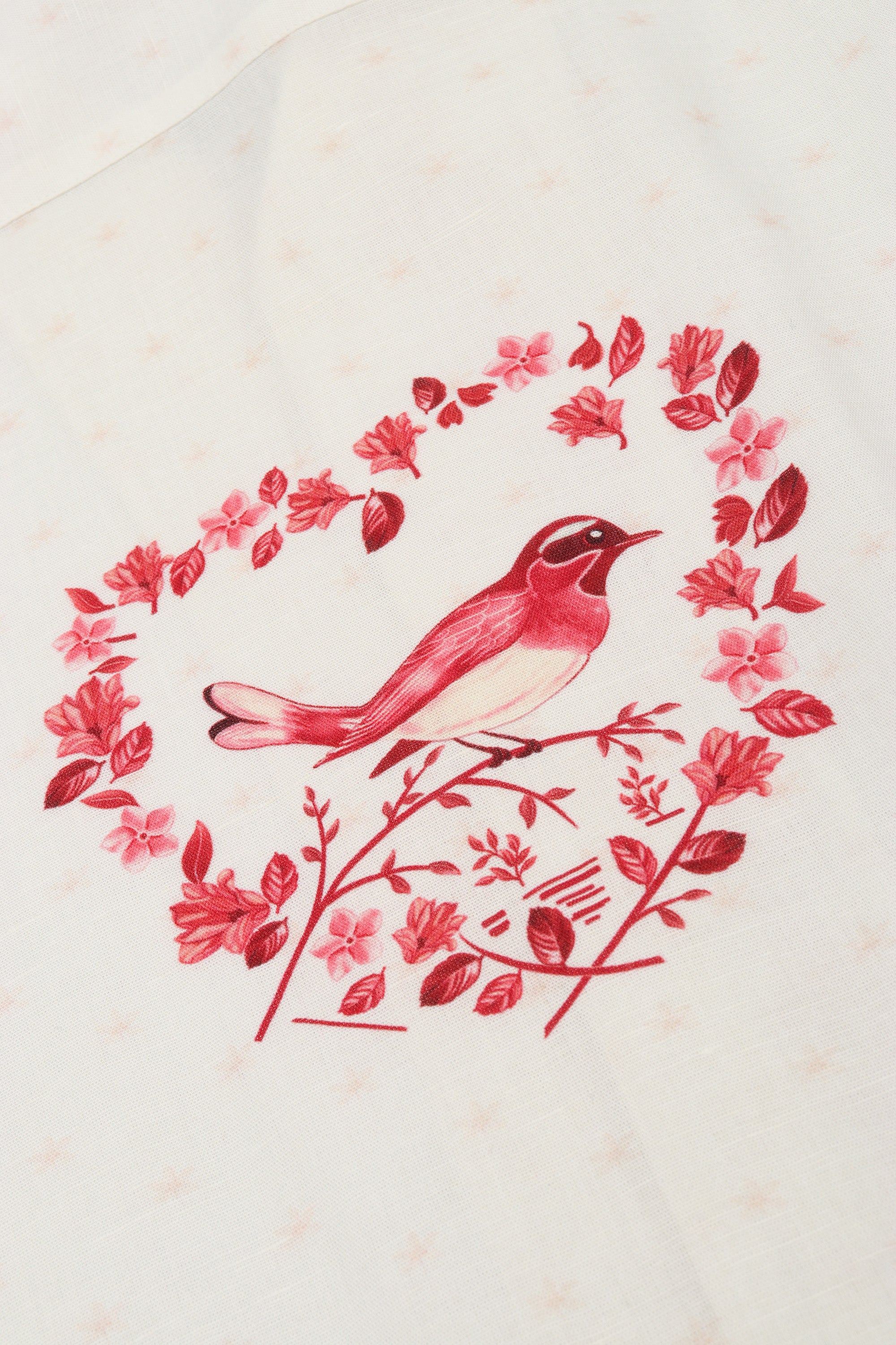 Lovebirds border print shirt