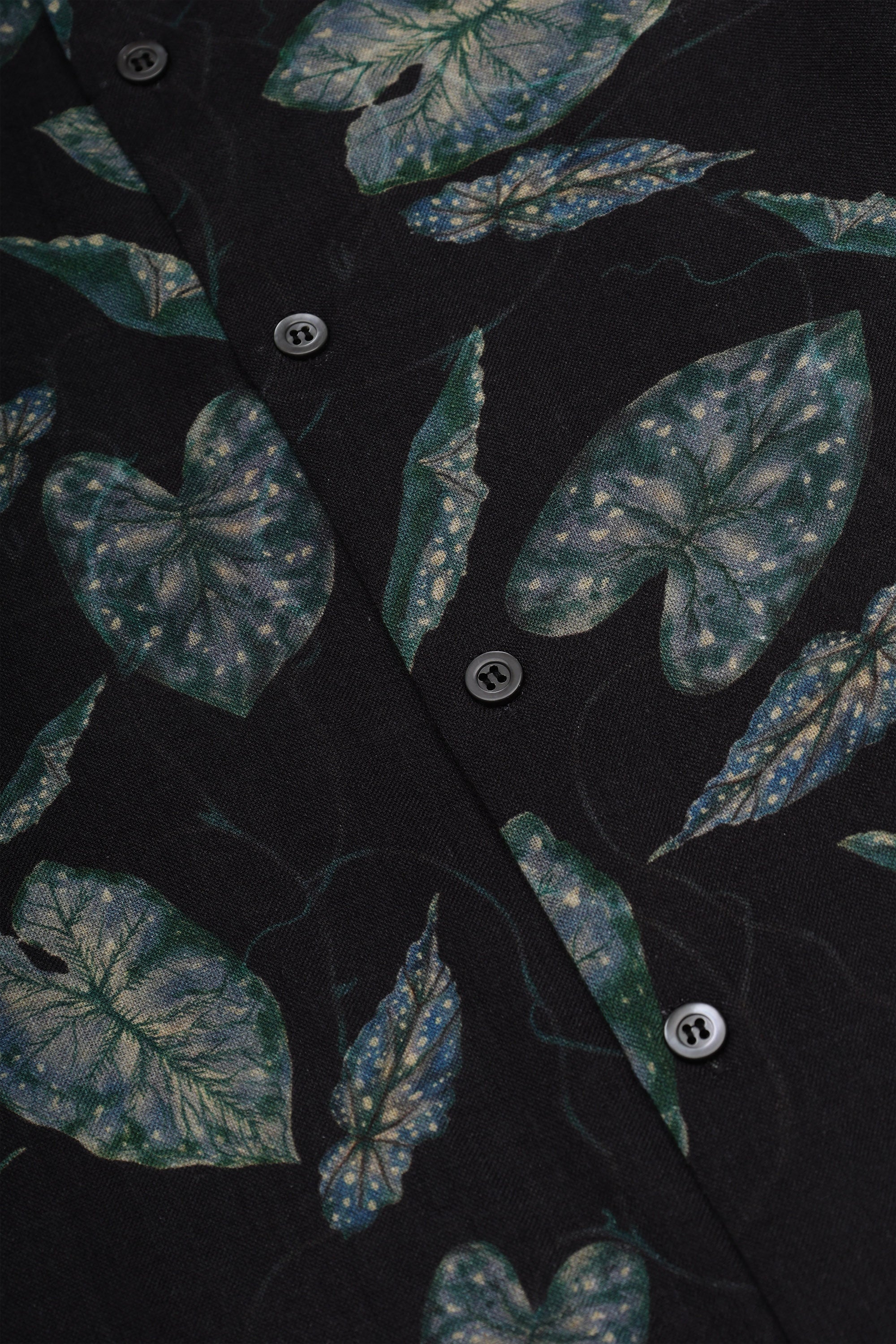 Botanical evening shirt- Black