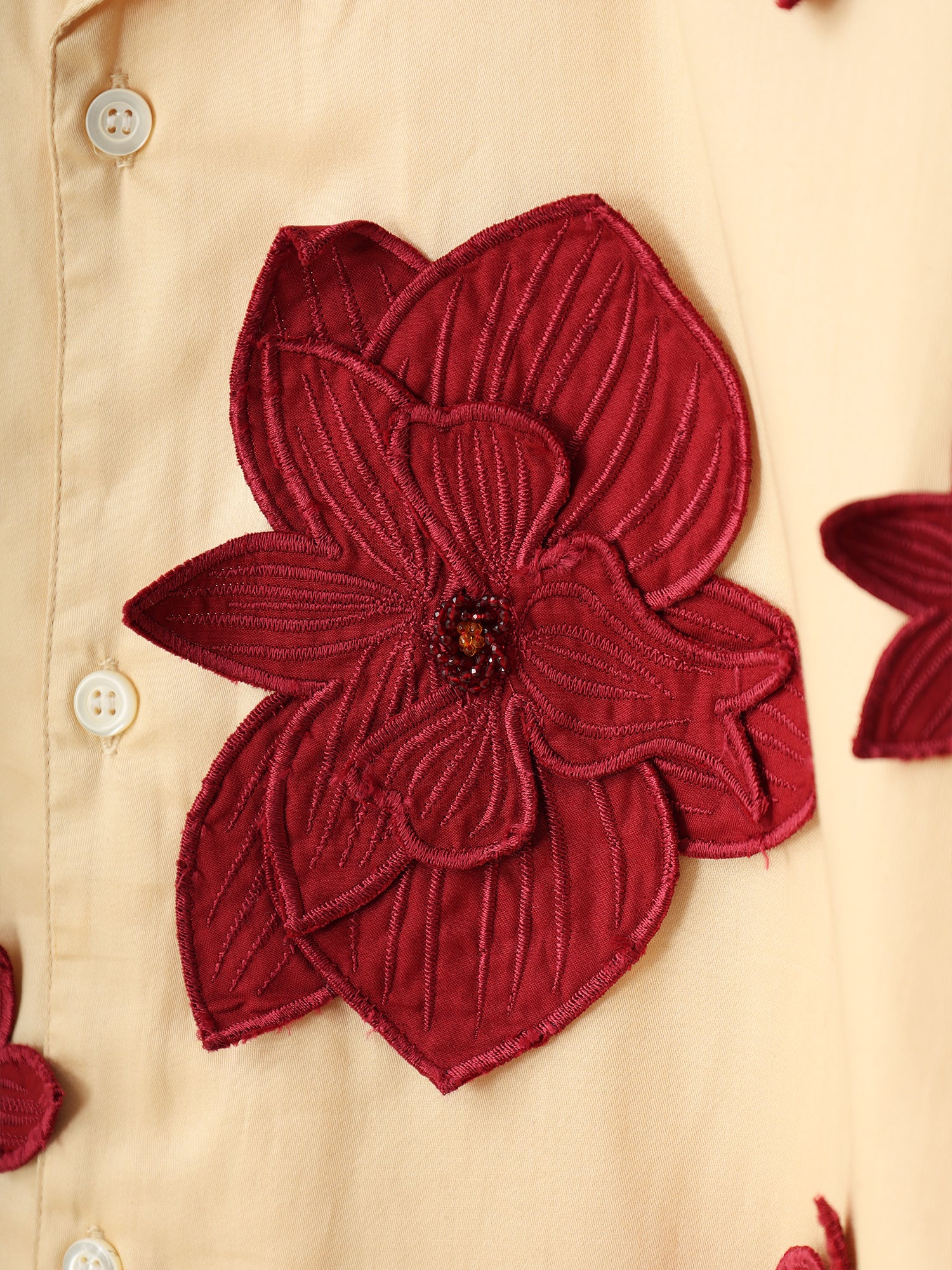 "Le Hibiscus" appliqué shirt