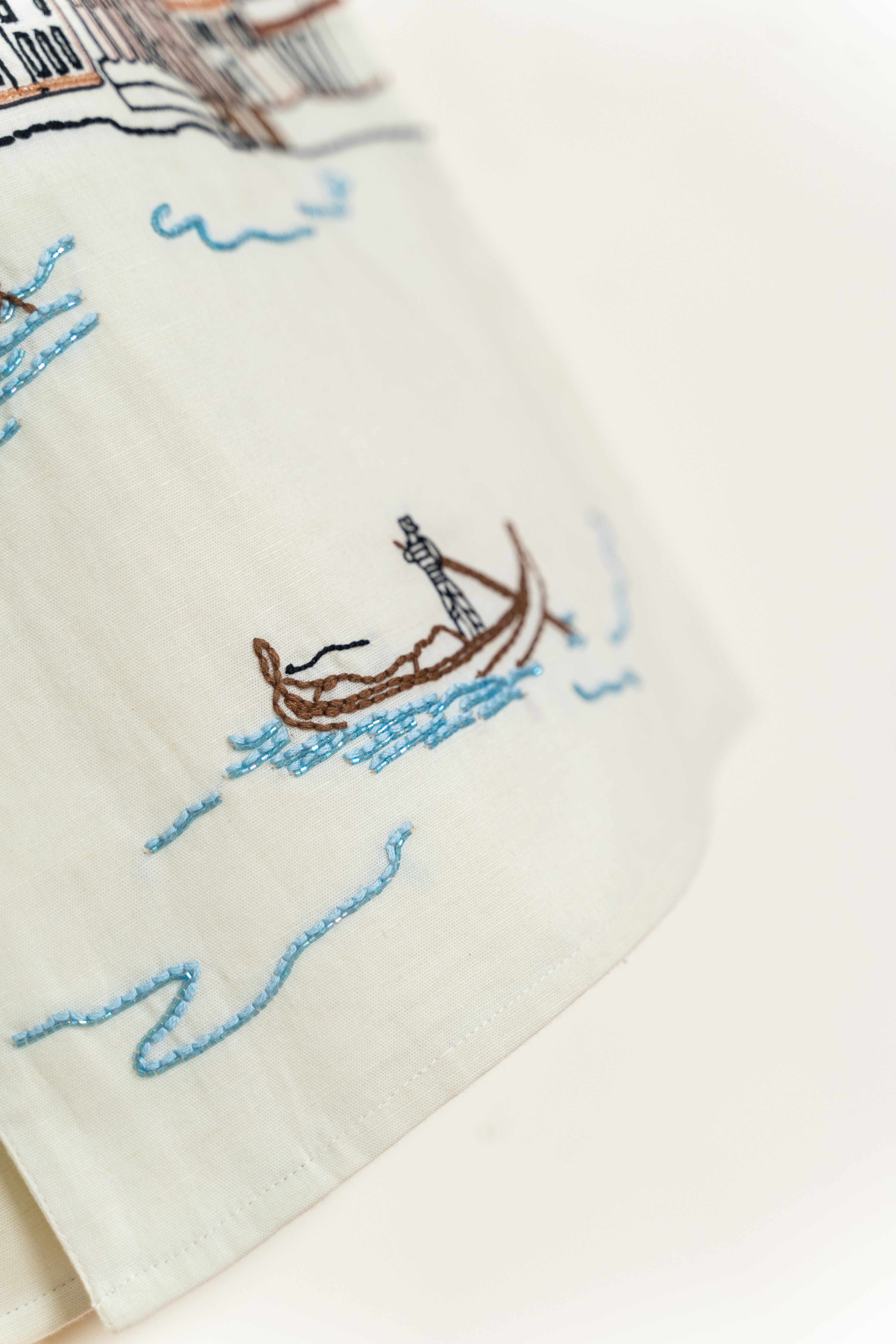 "Le Venice" hand embroidered shirt