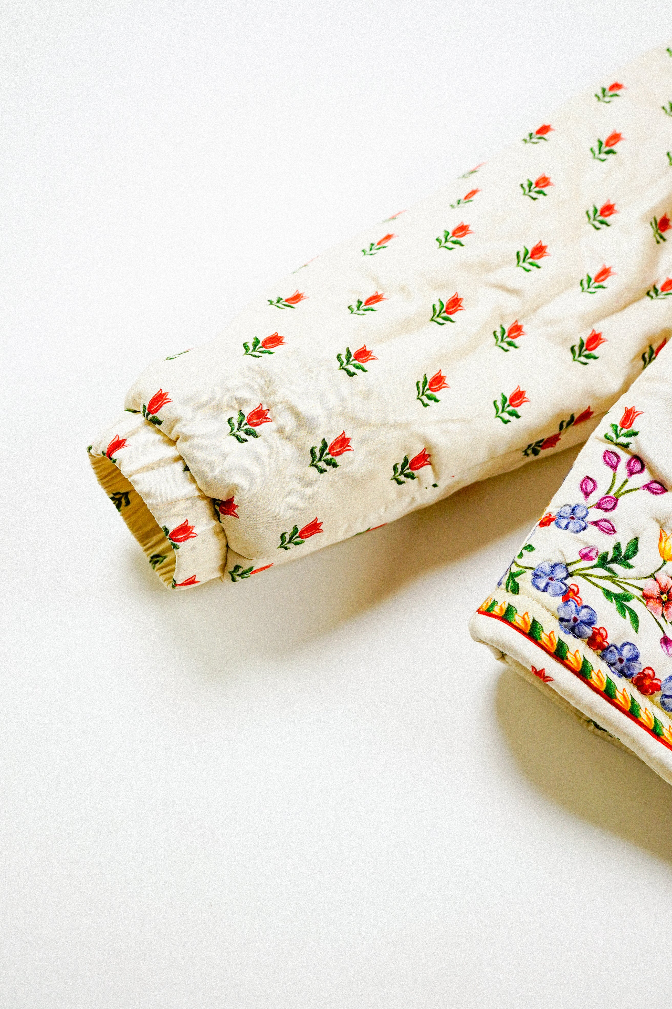 Watercolor border quilted jacket