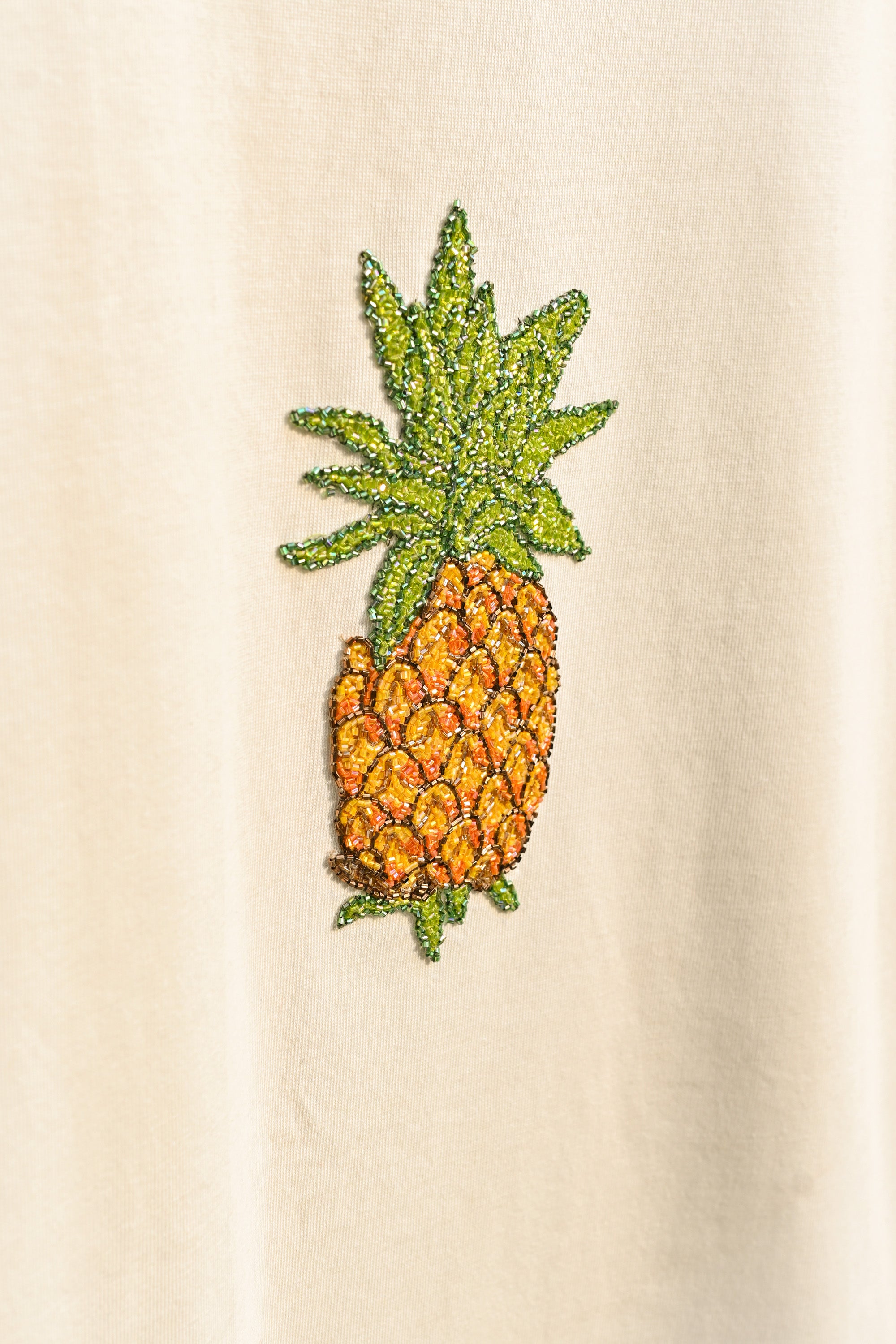 "Pineapple" hand embroidered T-Shirt