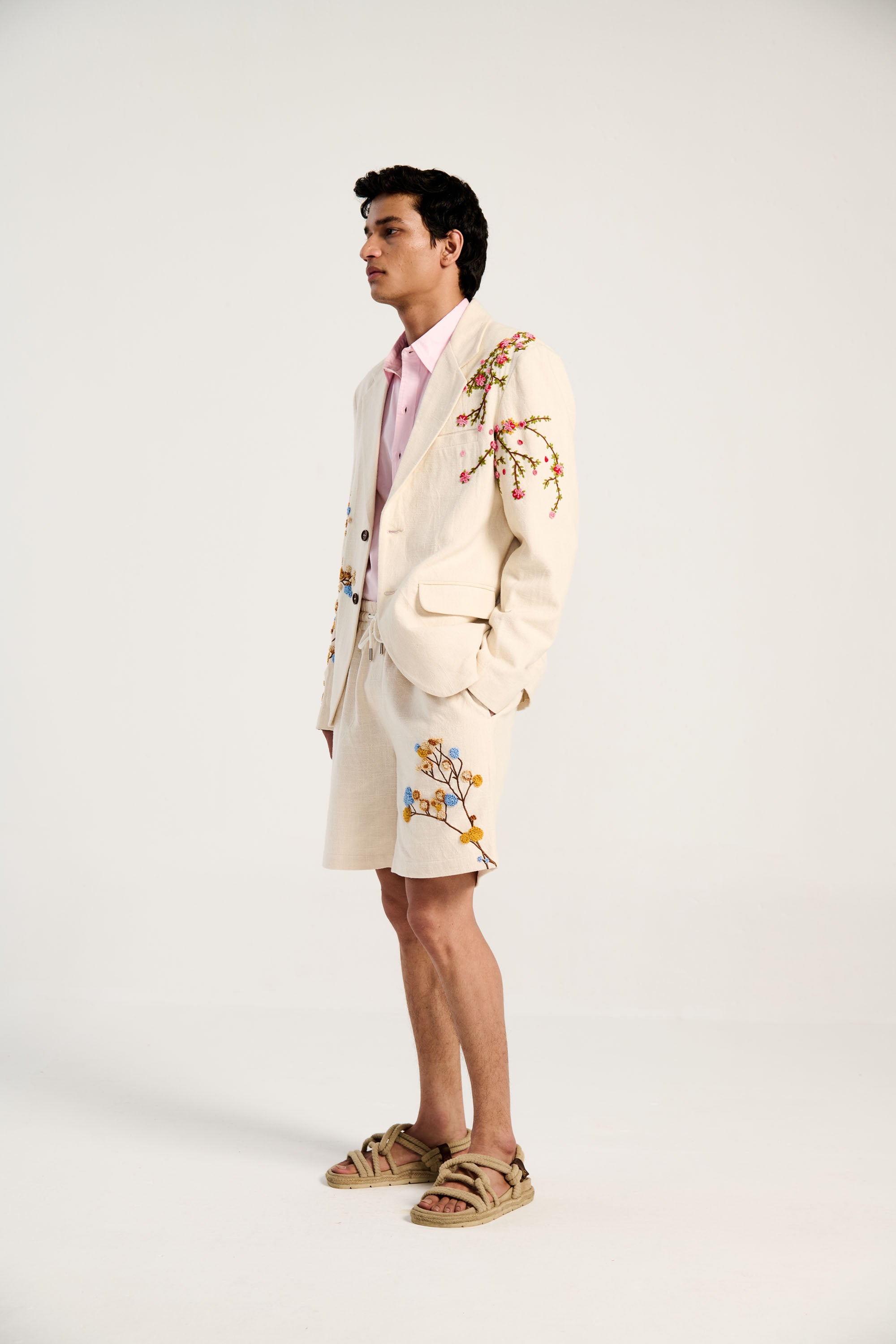 "Le Summer"  hand embroidered blazer