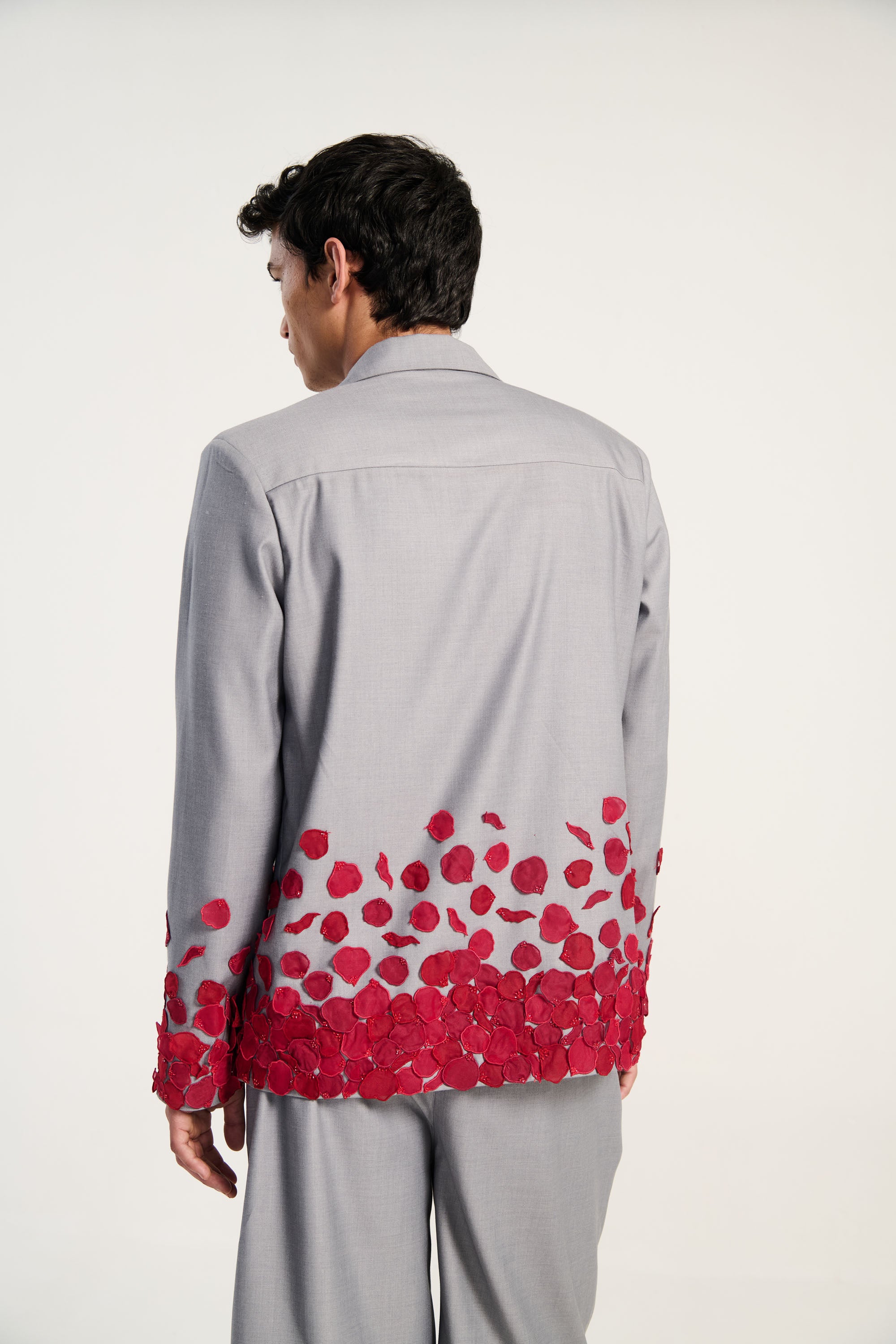 "Yours forever" hand appliqué resort blazer