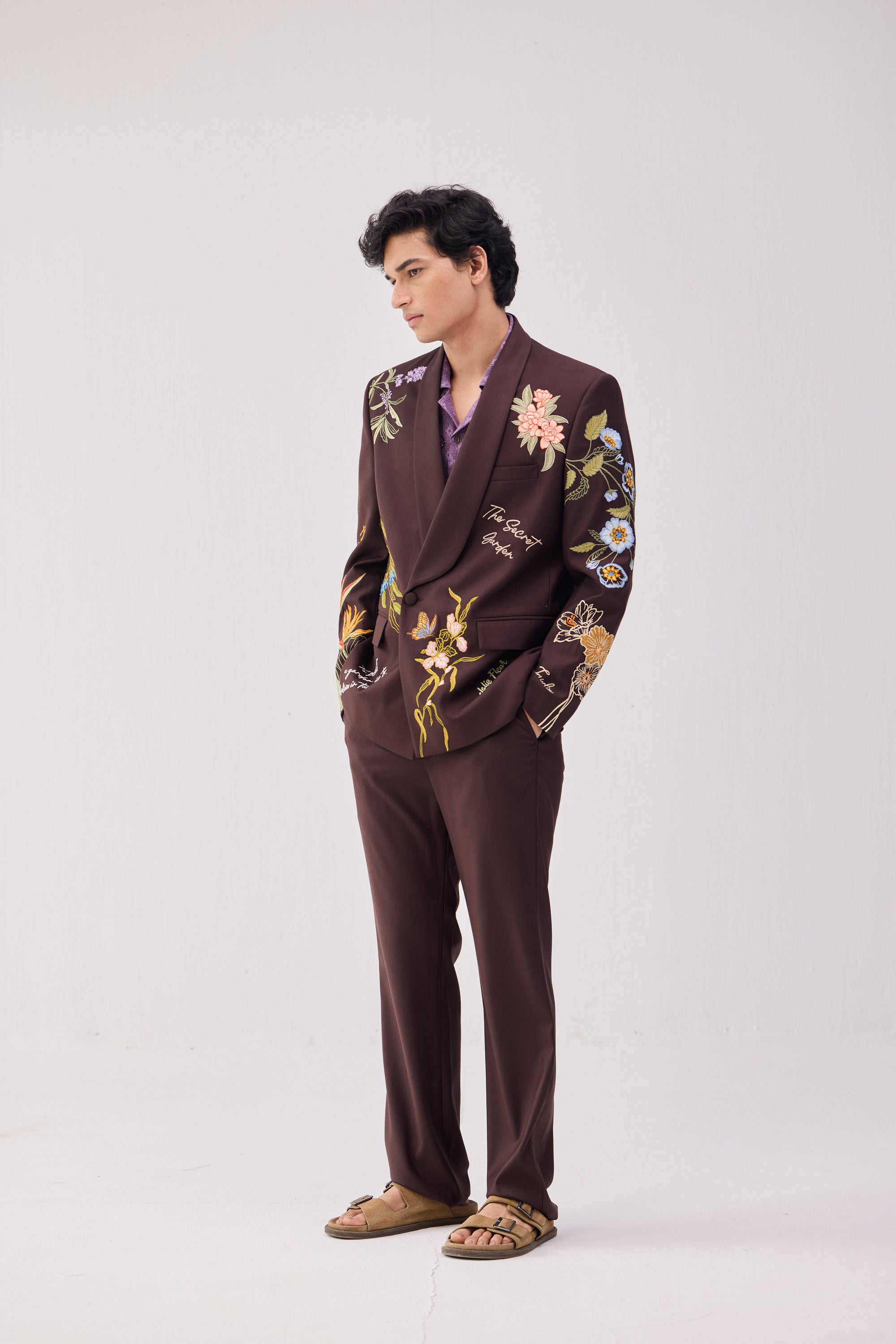 The Secret Garden Embroidered Casual Wedding Blazer The Secret Garden Embroidered Casual Wedding Blazer