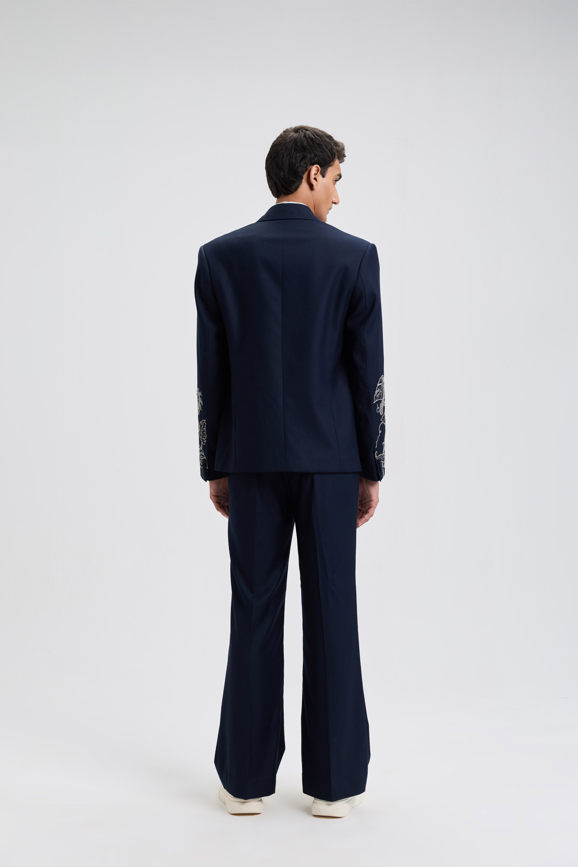 "Celestial Vines" hand embroidered blazer