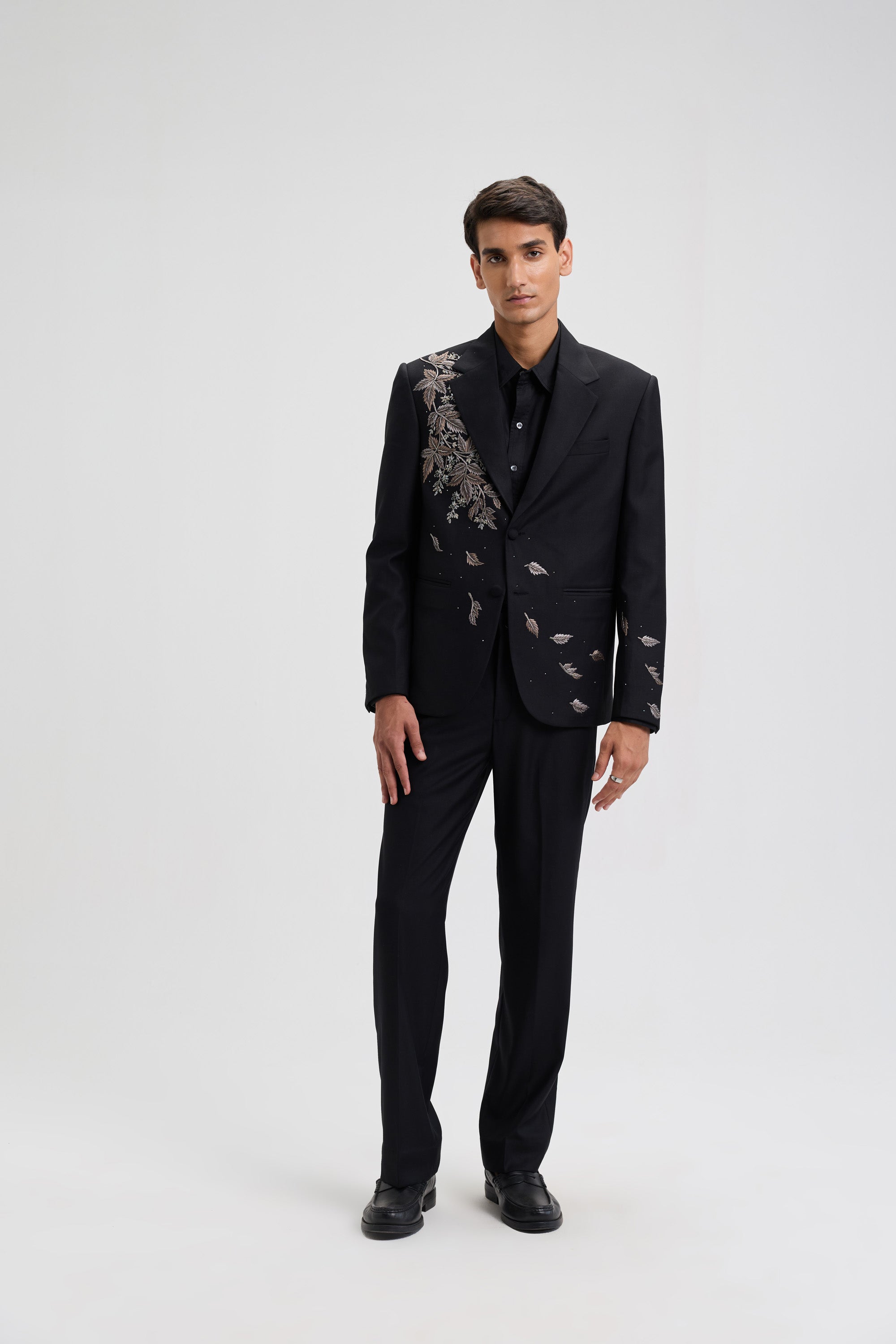 Moonlit Vine Hand embroidered Blazer