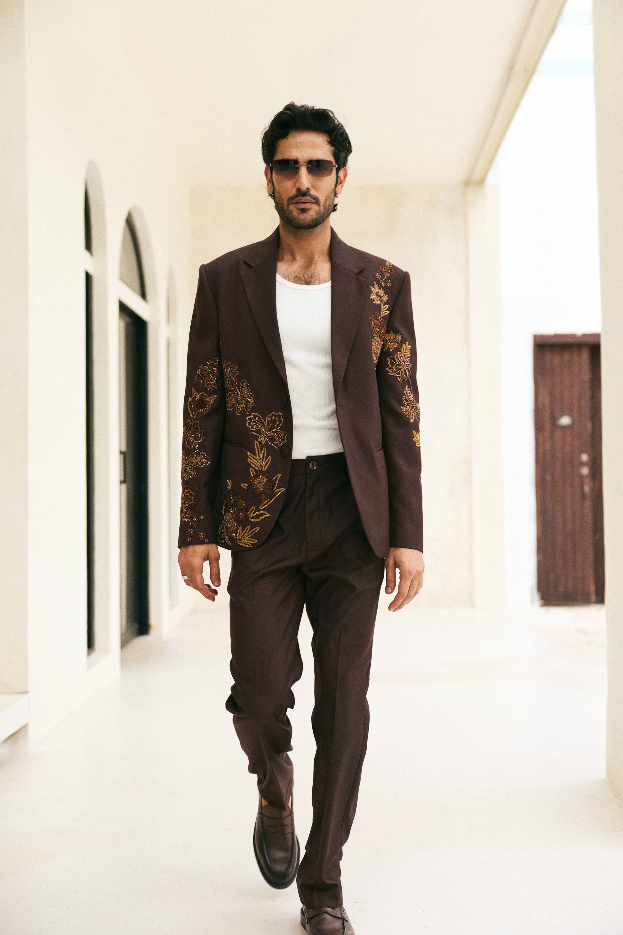 "Le Ibiza" Hand Embroidered Blazer